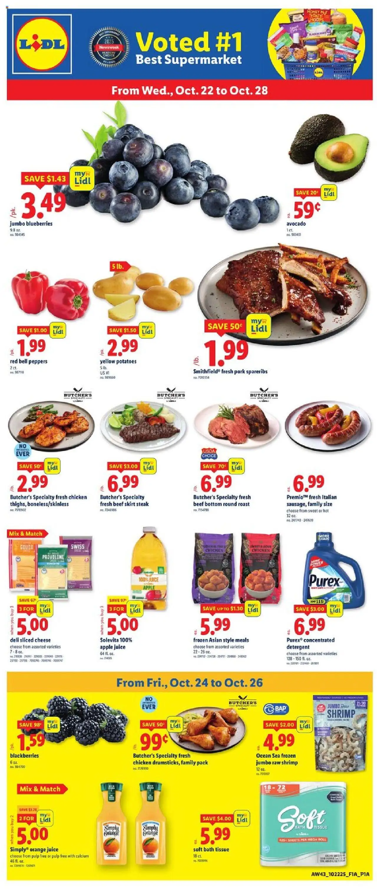 Lidl Weekly Ad - page 1- valid from 10/22/2025