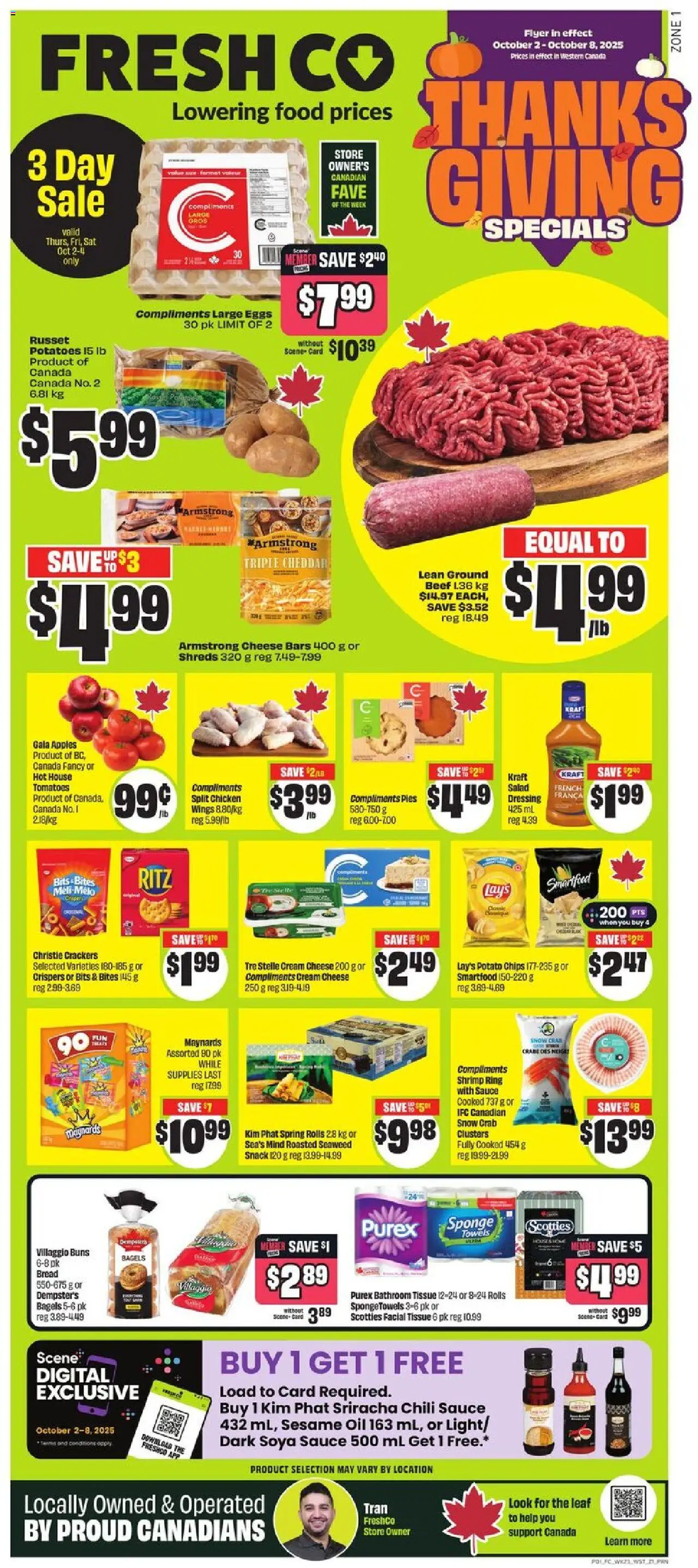 FreshCo weekly flyer / circulaire - page 1- valid from Oct 2, 2025