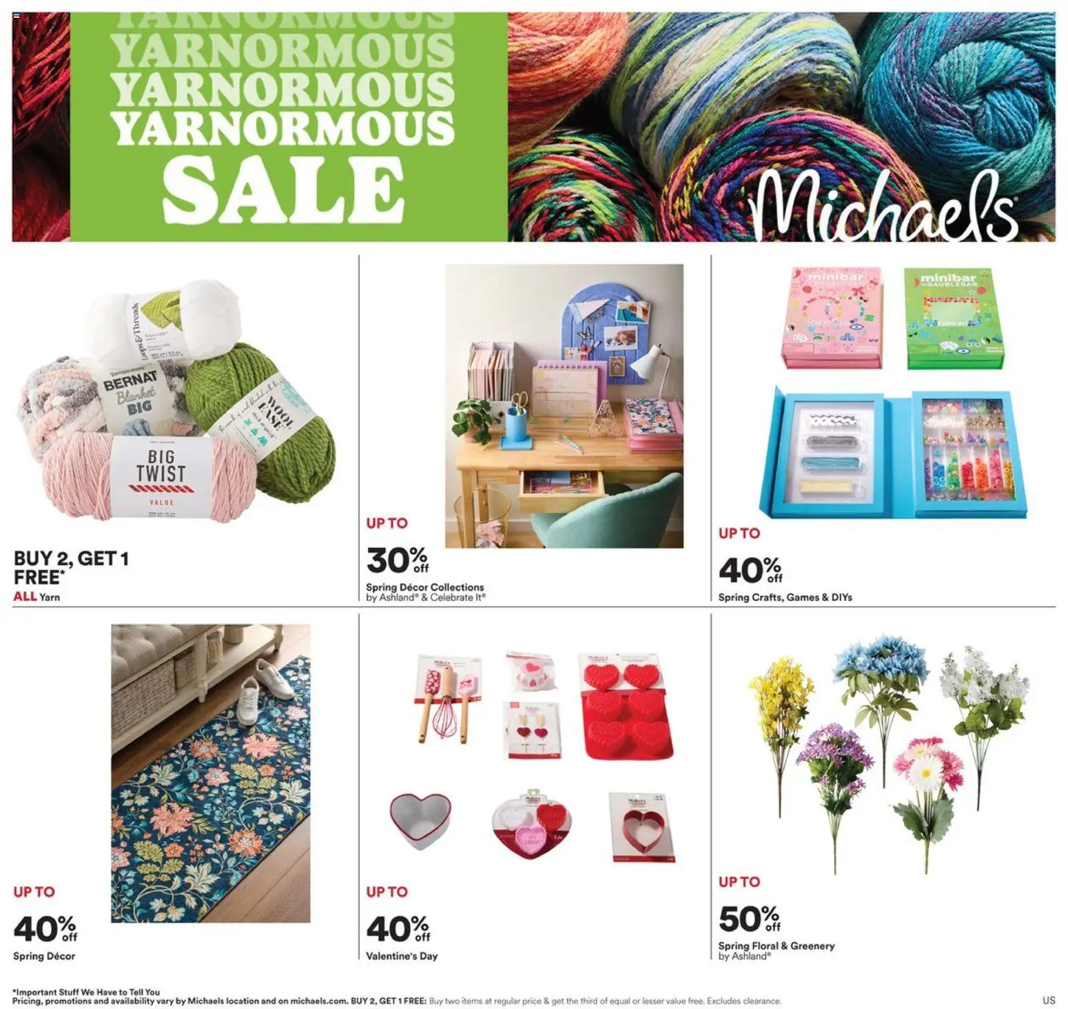 Michaels Weekly Ad - page 1- valid from 01/18/2026