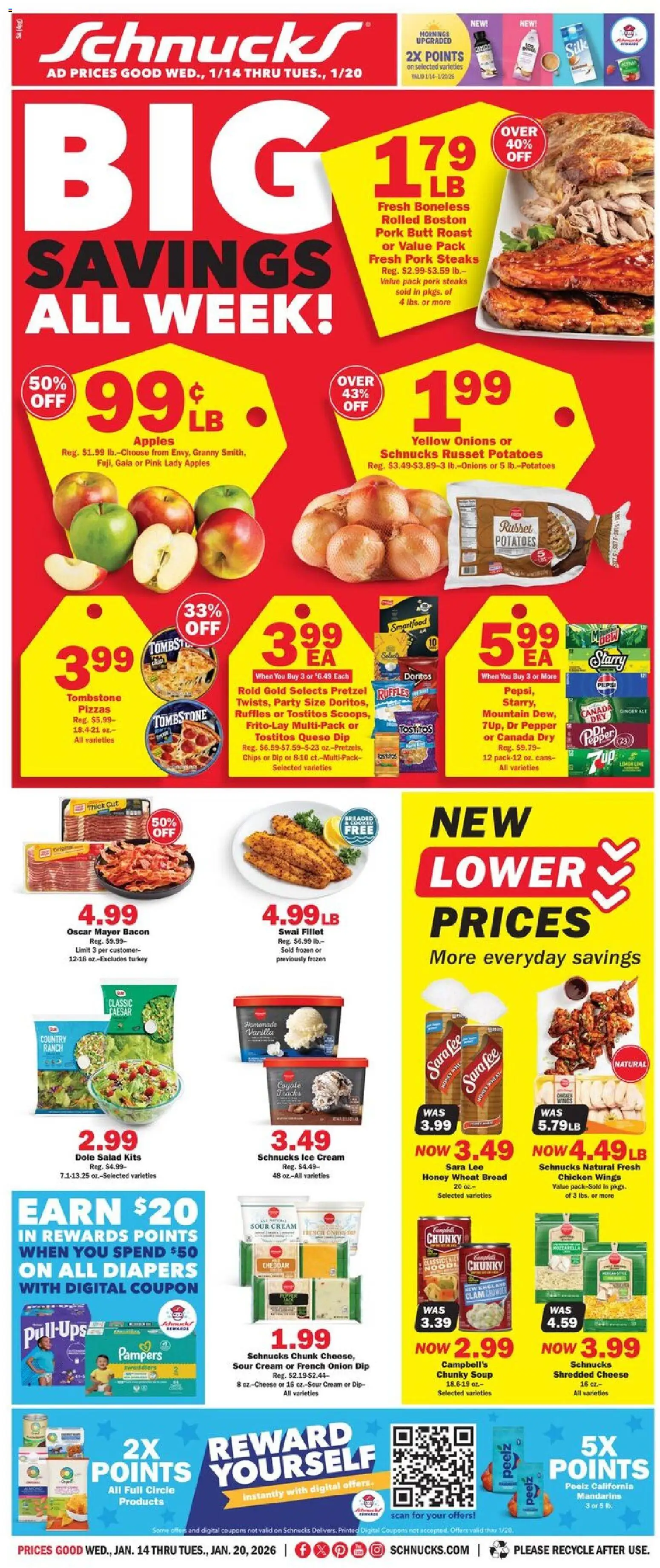 Schnucks Weekly Ad - page 1- valid from 01/14/2026