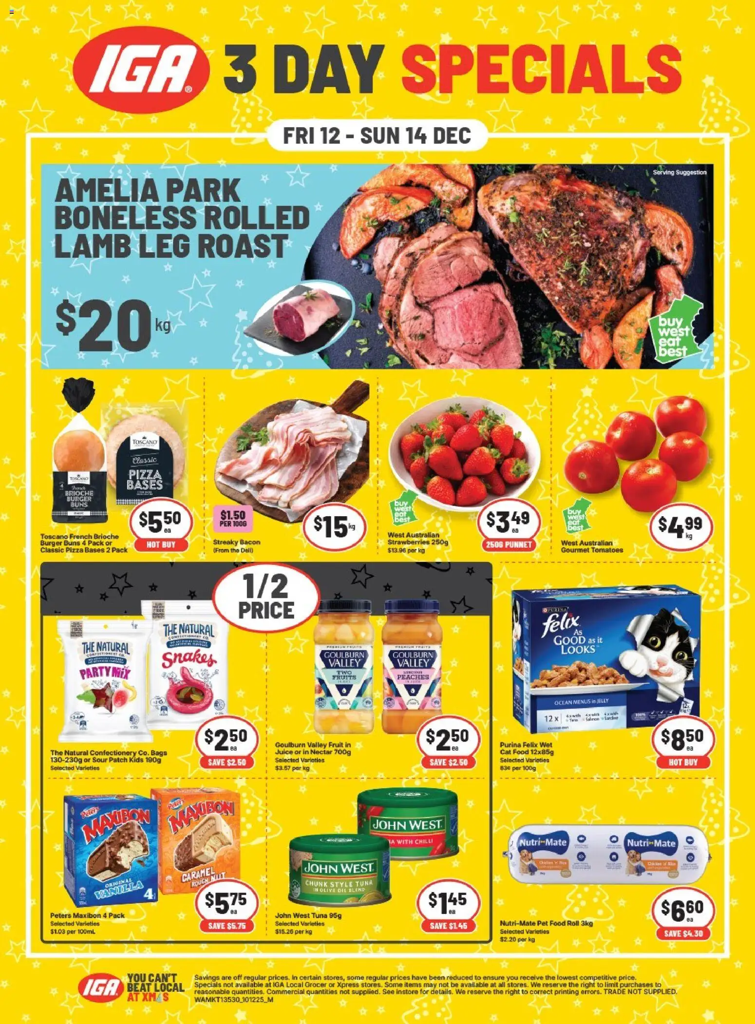IGA - 3 Day Specials WA - page 1- valid from 12/12/2025
