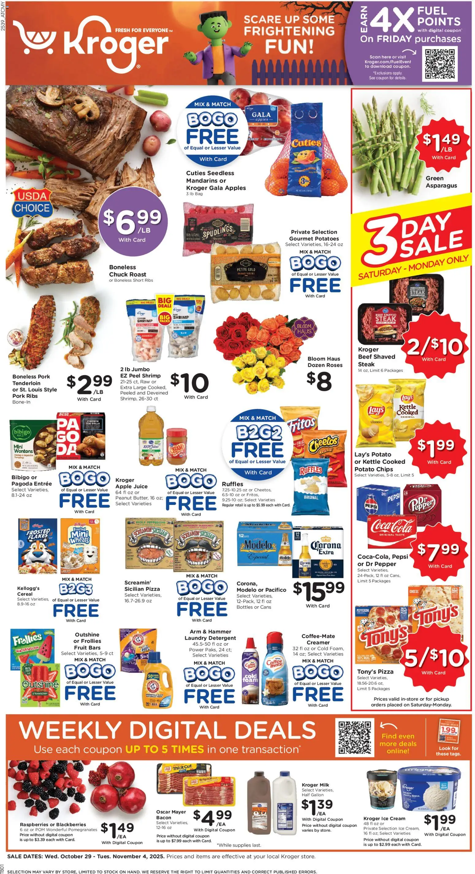 Kroger Weekly Ad - page 1- valid from 10/29/2025