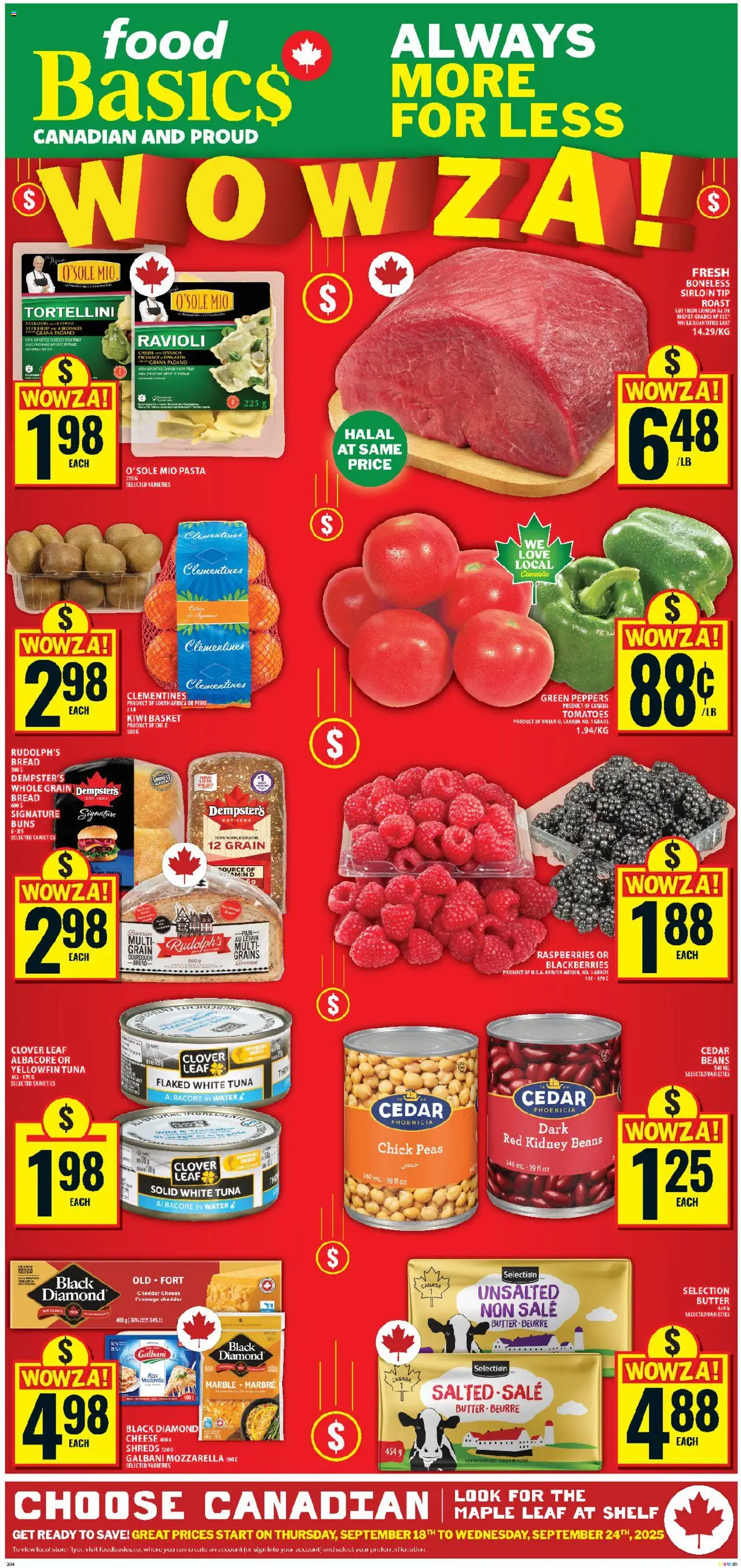 Food Basics weekly flyer / circulaire - page 1- valid from Sep 18, 2025