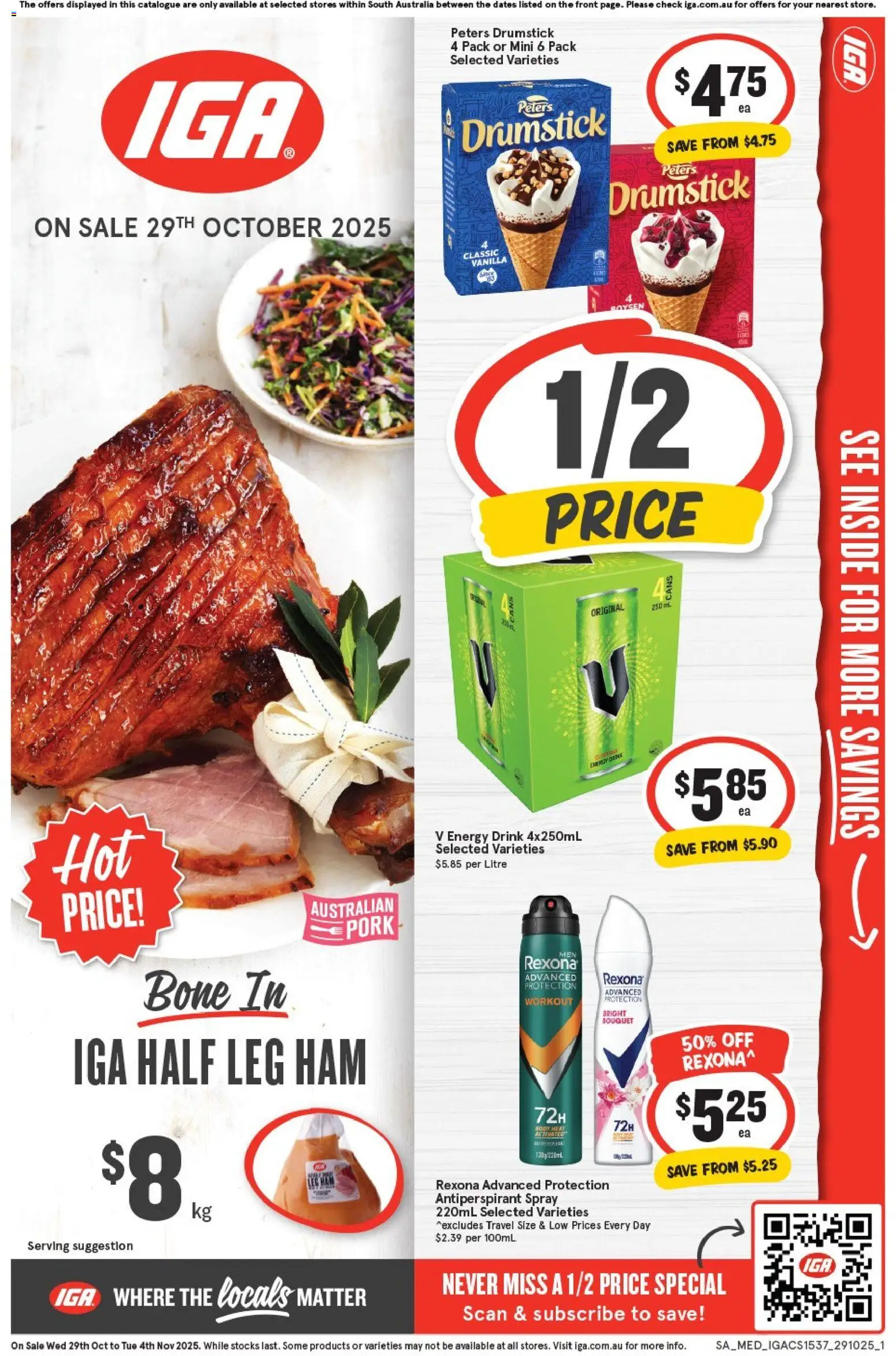 IGA Catalogue SA - page 1- valid from 29/10/2025