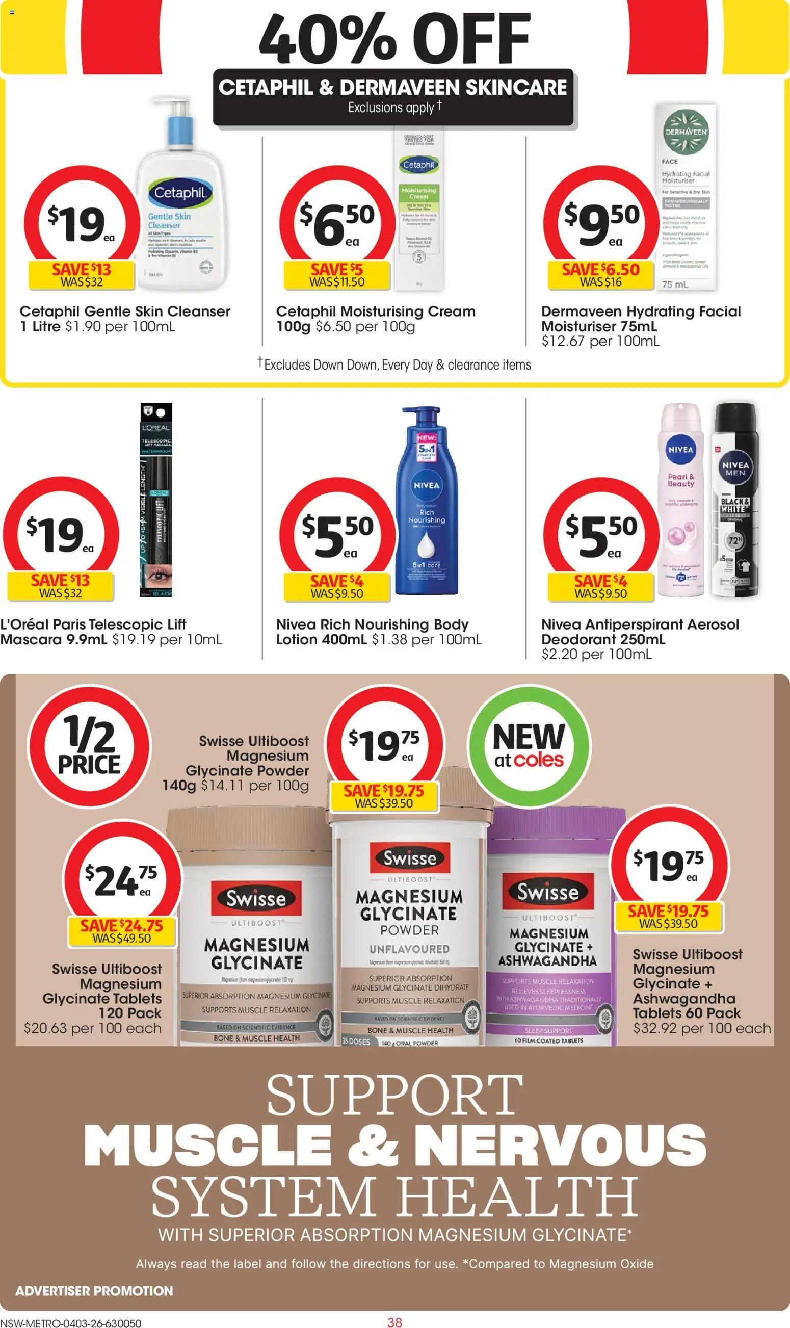 Coles catalogue  - page 38- valid from 04/03/2026