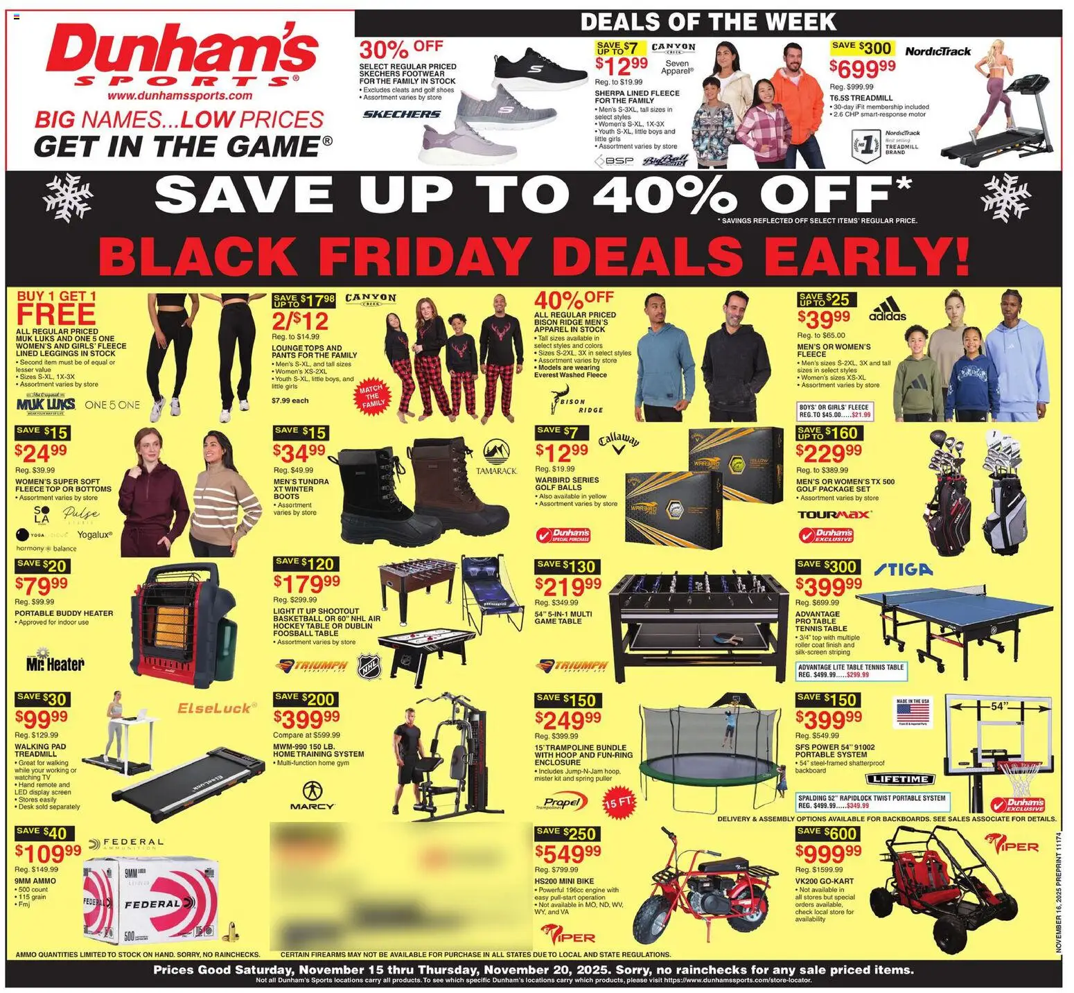 Dunham's Sports Black Friday - page 1- valid from 11/15/2025