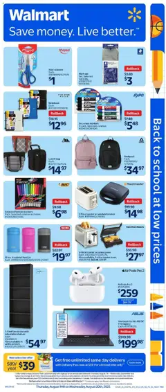 Preview Walmart - Back to School valid from Aug 14, 2025