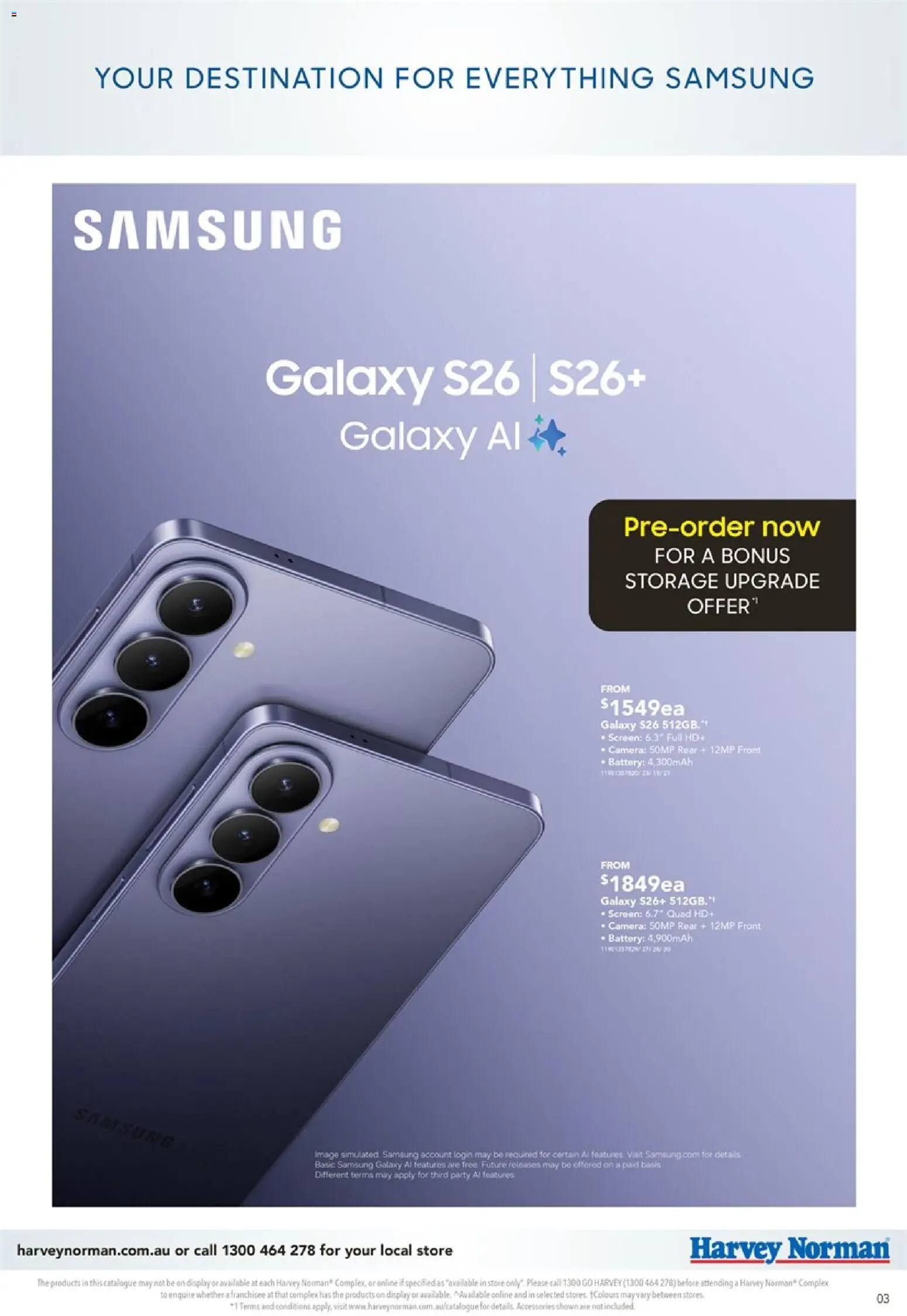 Harvey Norman Samsung Pre-Order - page 3- valid from 26/02/2026
