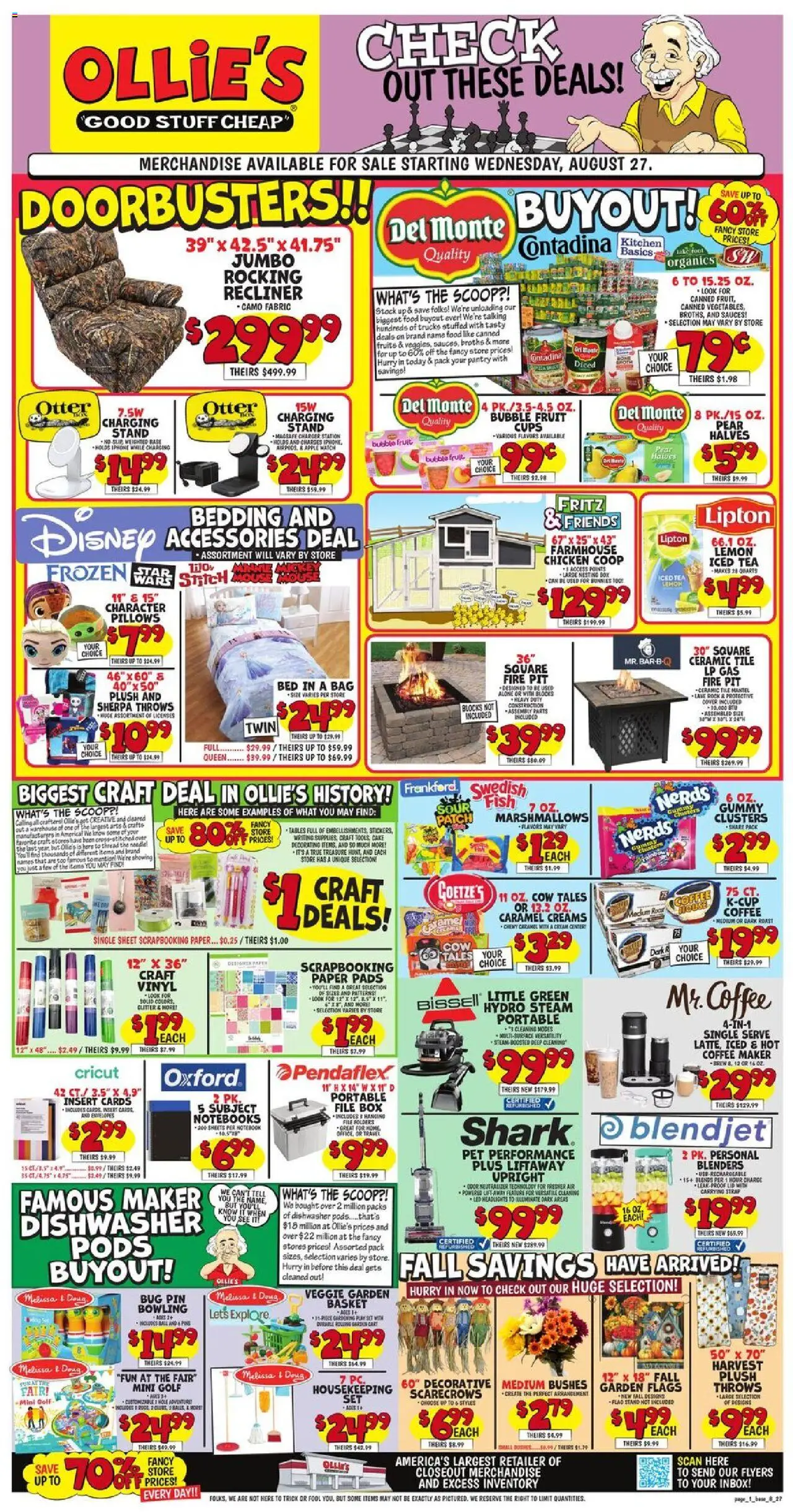 Ollie's Weekly Ad - page 1- valid from 08/27/2025