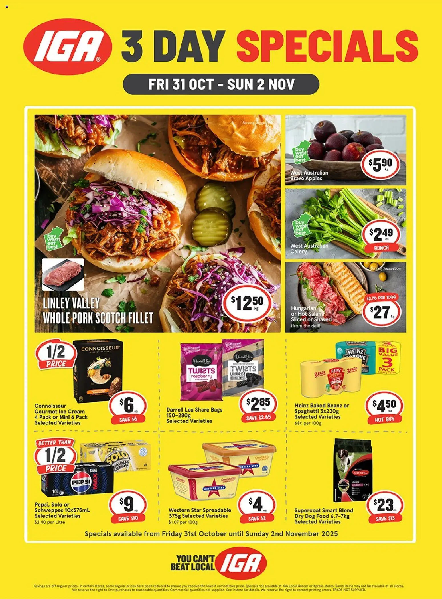IGA Weekend Specials WA - page 1- valid from 29/10/2025