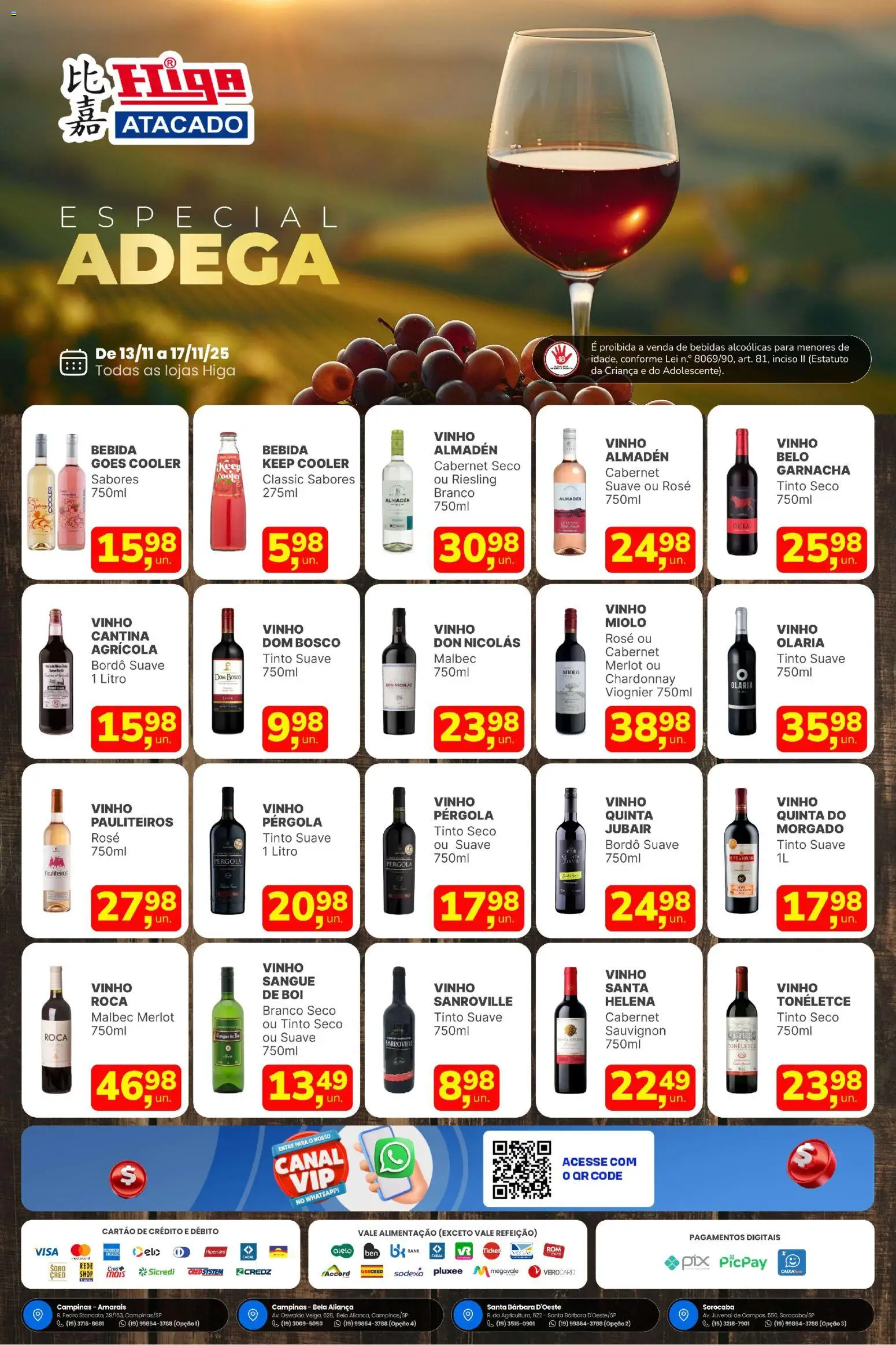 Higa Atacado - Ofertas Especial de Vinhos - página 1- válido a partir de 13/11/2025
