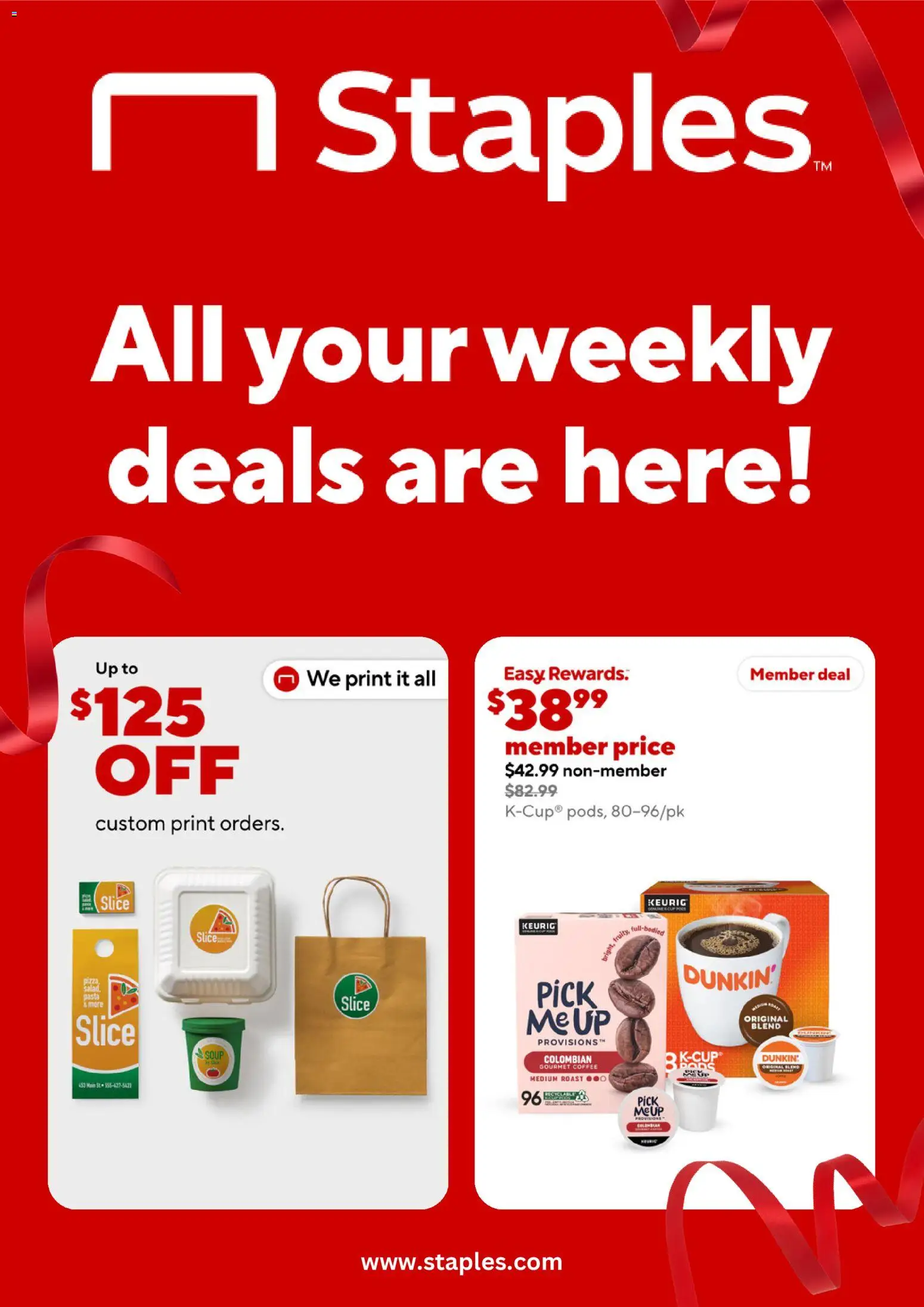 Staples Weekly Ad - page 1- valid from 03/08/2026