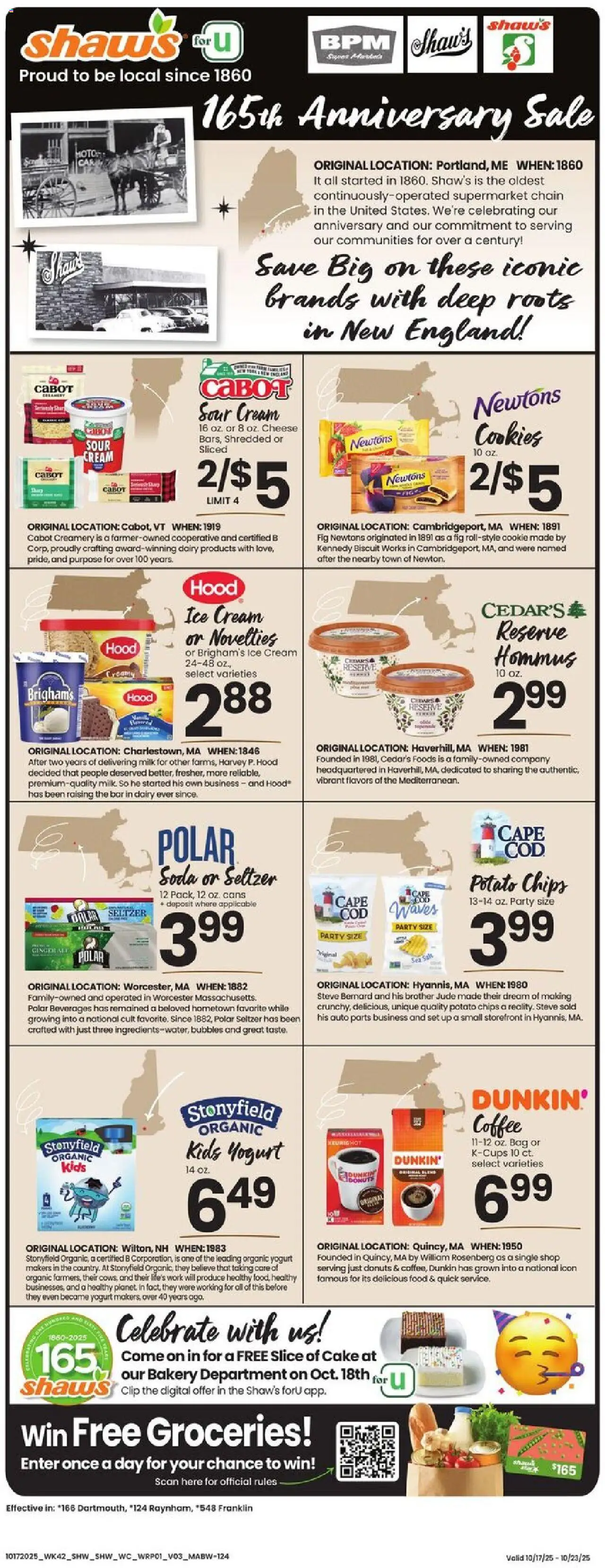 Shaw's Weekly Ad - MA - page 1- valid from 10/17/2025