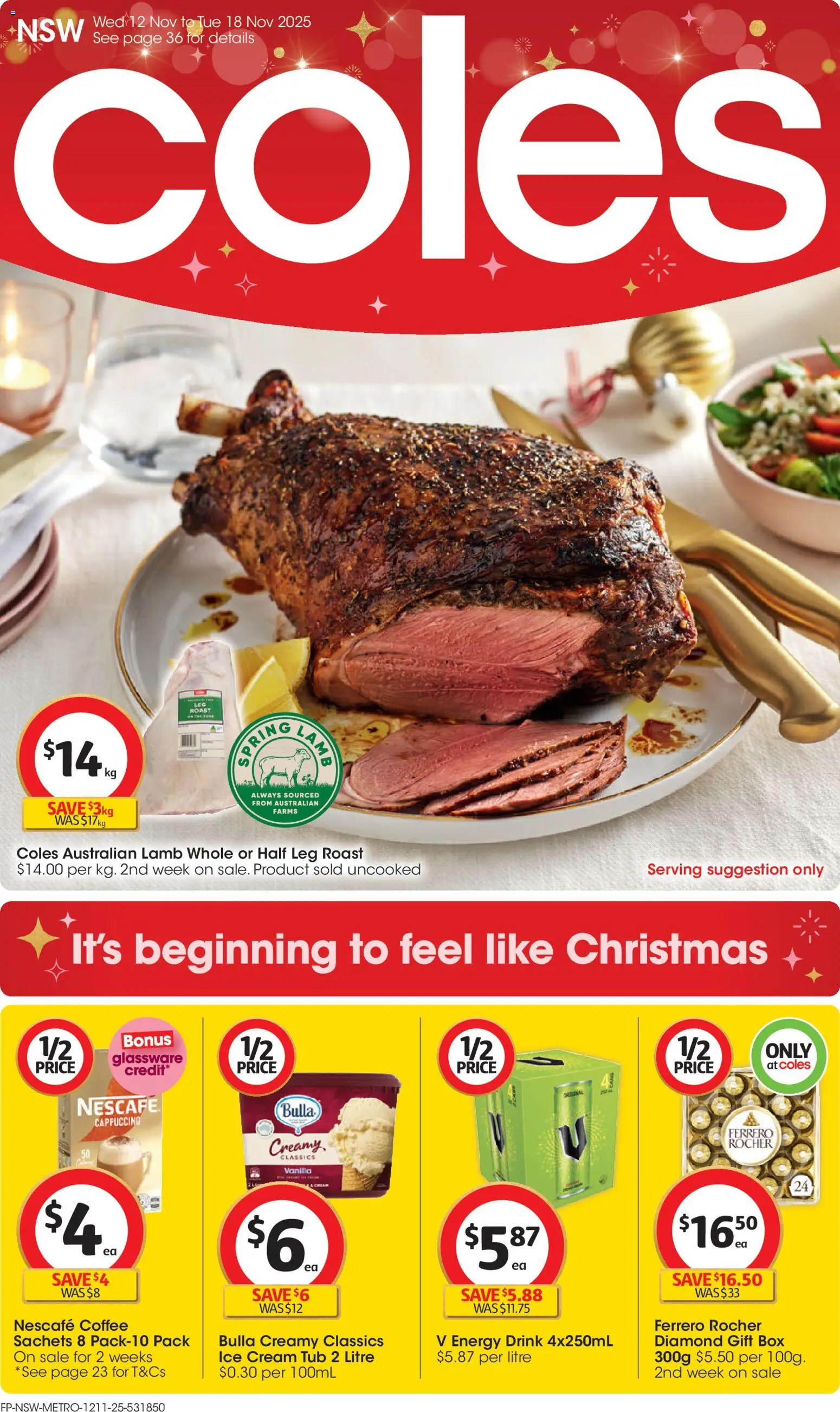 Coles Catalogue  - page 1- valid from 12/11/2025