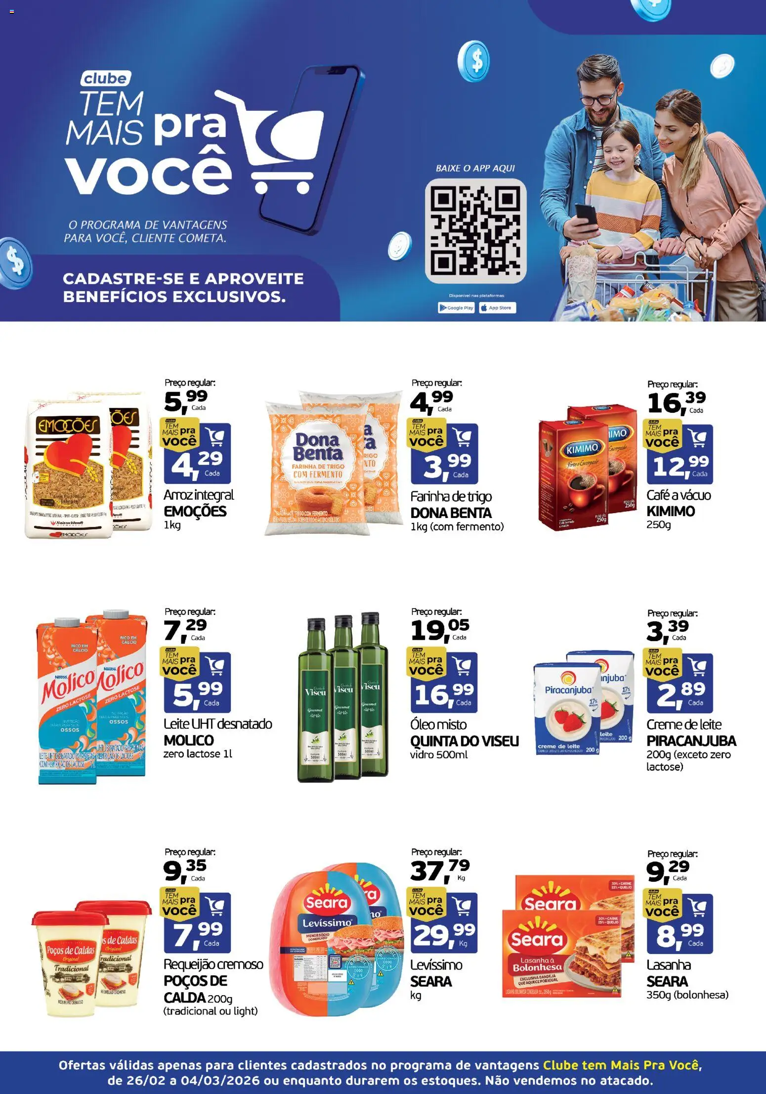 Cometa Supermercados - Ofertas Clube Tem Mais Pra Você - página 1- válido a partir de 26/02/2026
