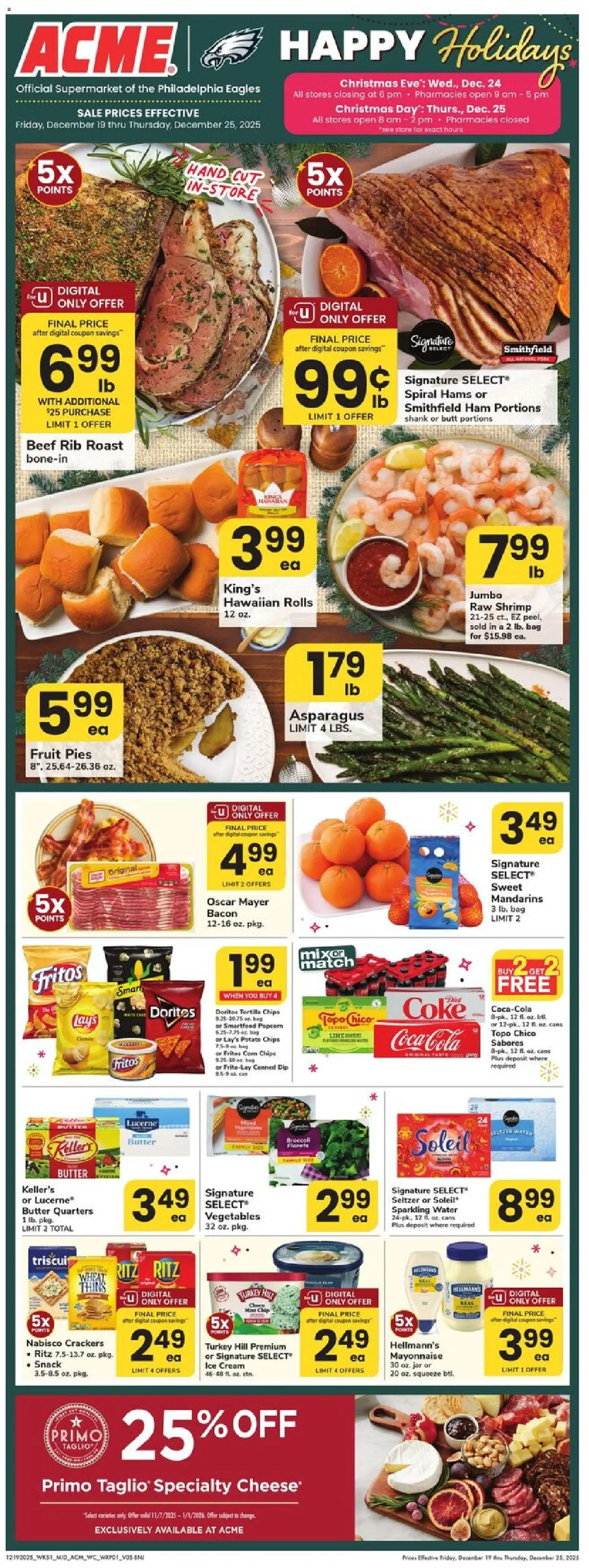 Acme Weekly Ad - NJ - page 1- valid from 12/19/2025