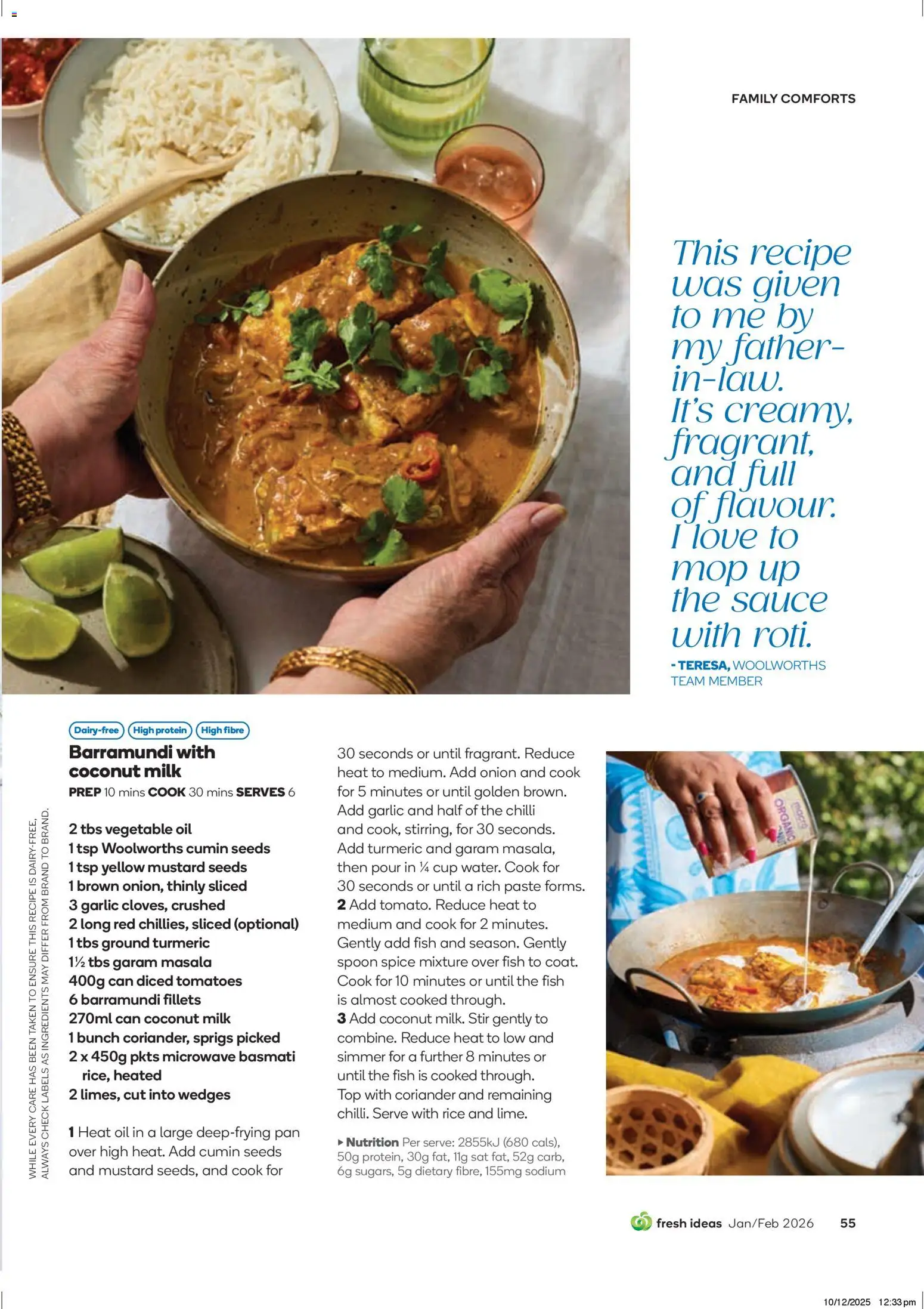 Woolworths Fresh Ideas Magazine - page 55- valid from 14/01/2026