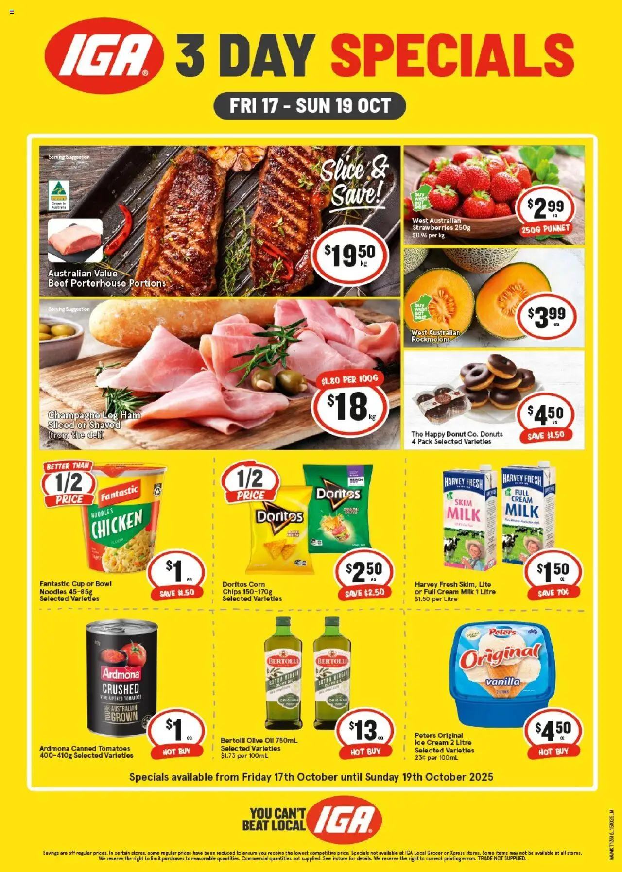 IGA Weekend Specials - page 1- valid from 17/10/2025