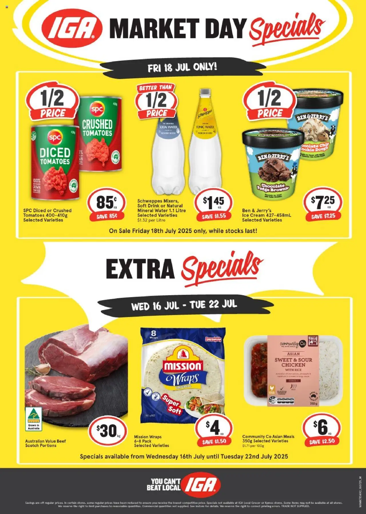 IGA - Weekend Specials - page 1- valid from 16/07/2025