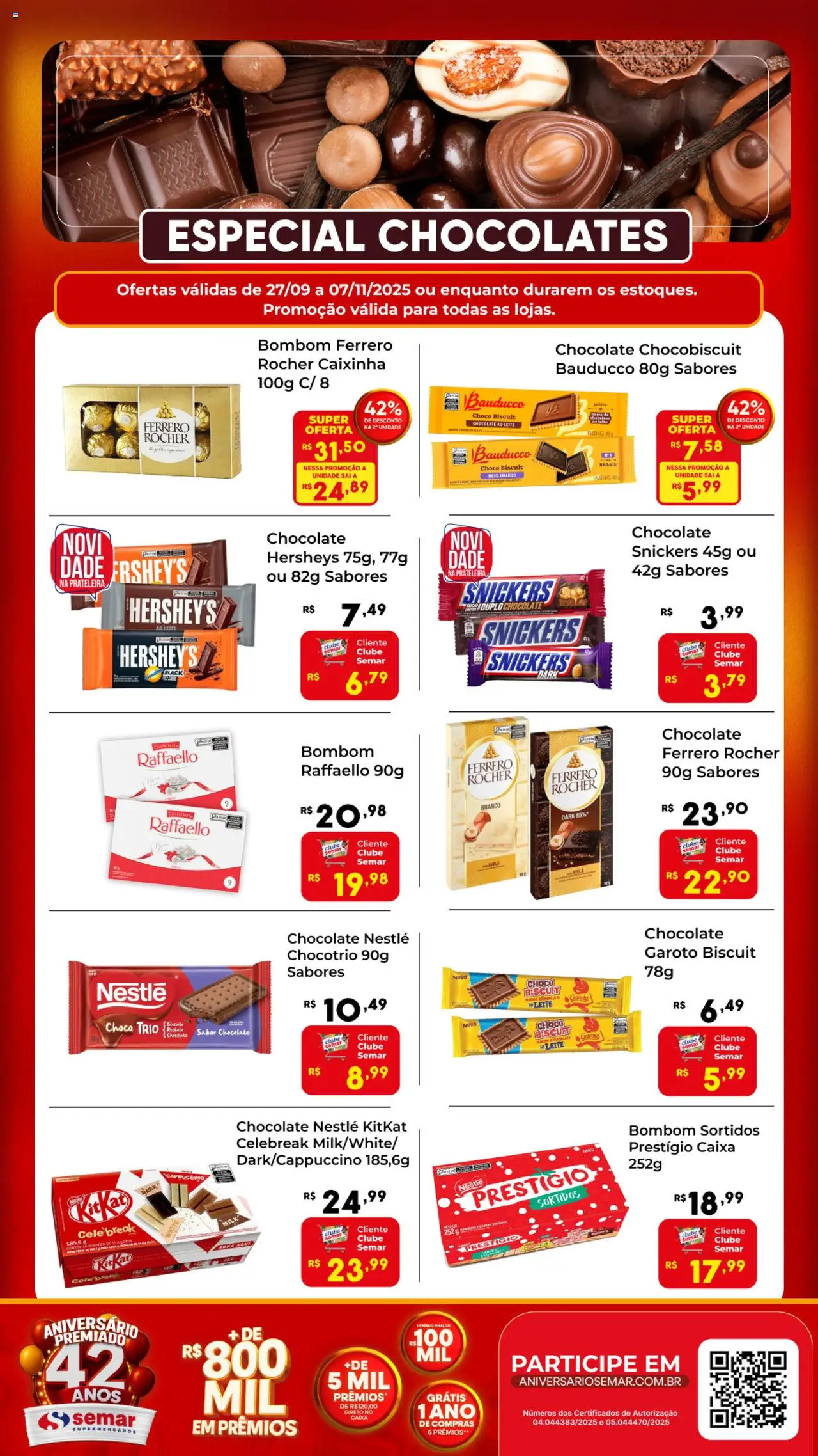 Semar Supermercado - Ofertas Especial Chocolates - página 1- válido a partir de 27/09/2025

