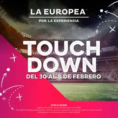 La Europea catálogo Touch Down válido desde 30/01/2026