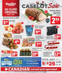 Preview Quality Foods weekly flyer / circulaire valid from Sep 18, 2025