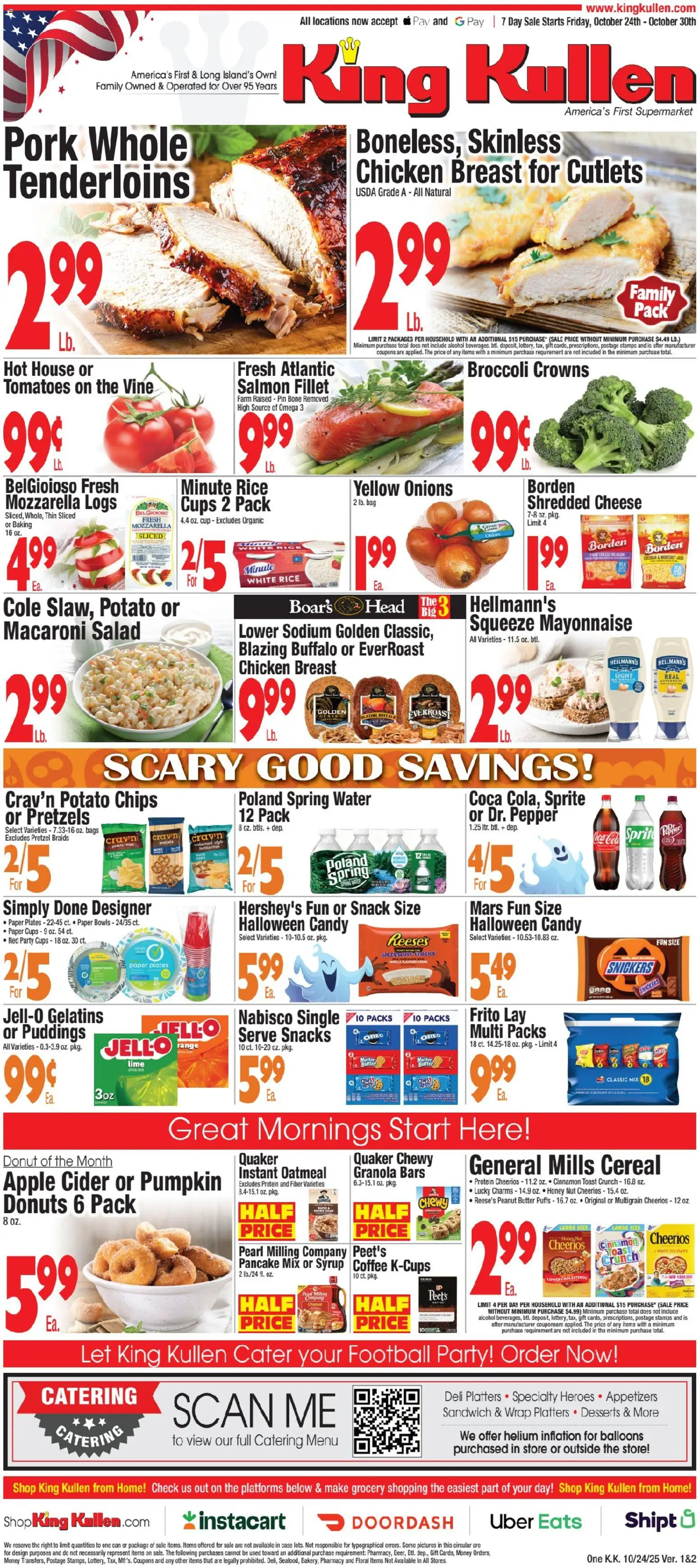 King Kullen Weekly Ad - page 1- valid from 10/24/2025