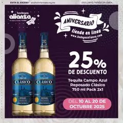 Bodegas Alianza - Catálogo Tequilas válido desde 10/10/2025