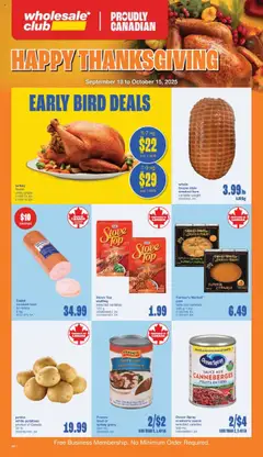 Preview Wholesale Club flyer - Thanksgiving valid from Sep 18, 2025