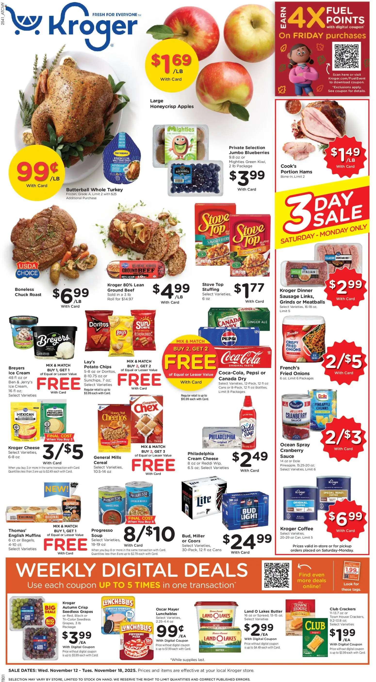Kroger Black Friday - page 1- valid from 11/12/2025