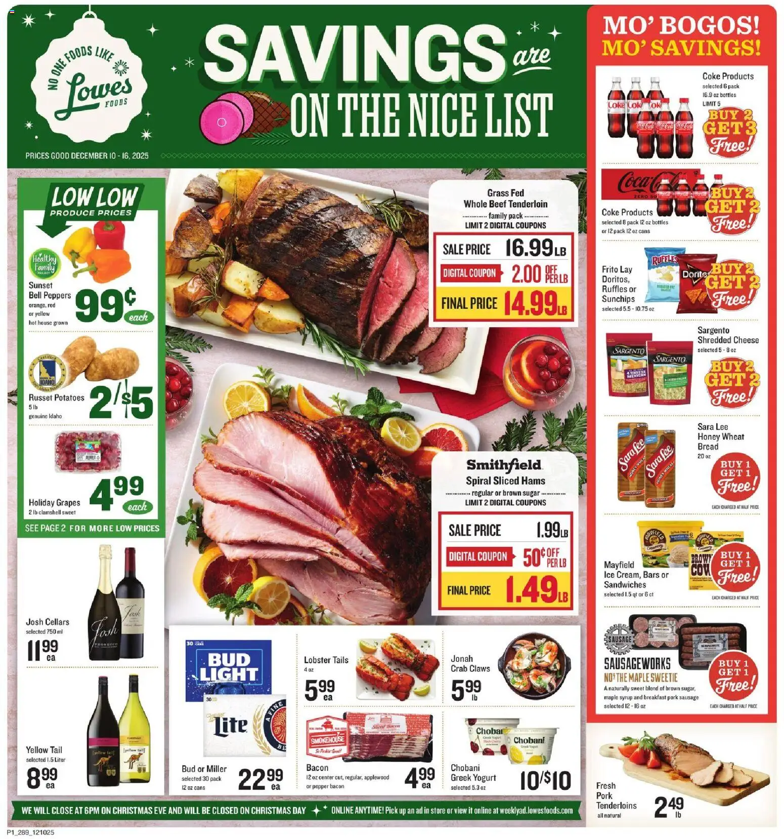 Lowes Foods Weekly Ad - GA - page 1- valid from 12/10/2025