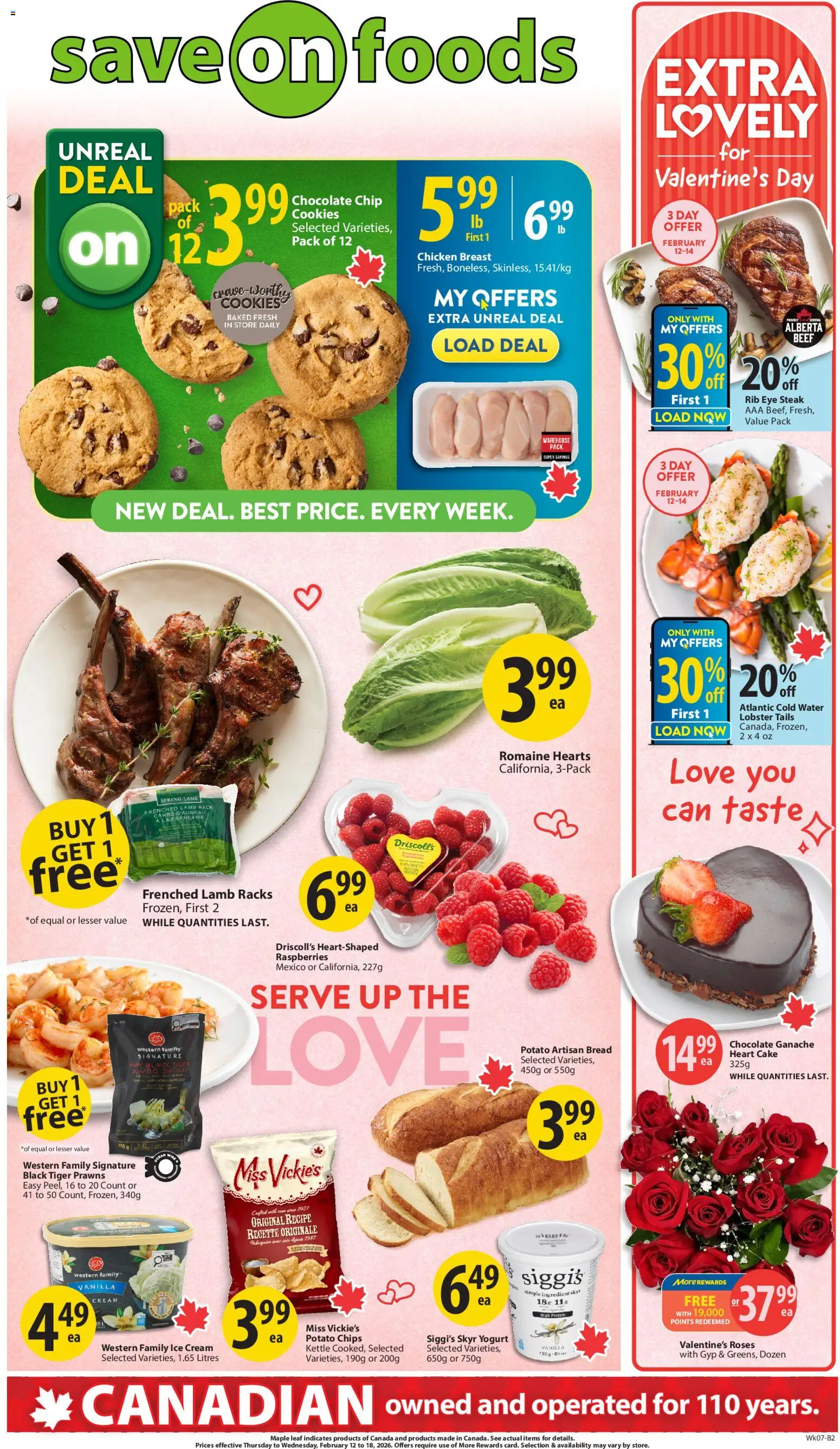 Save on foods weekly flyer / circulaire - page 1- valid from Feb 12, 2026