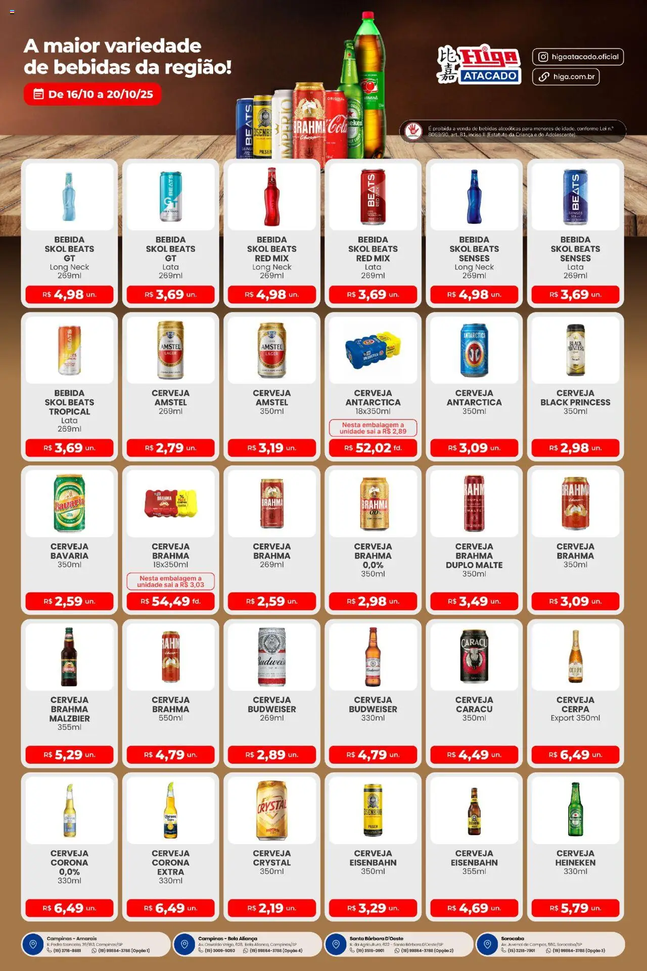 Higa Atacado - Ofertas Festival de Bebidas - página 1- válido a partir de 16/10/2025
