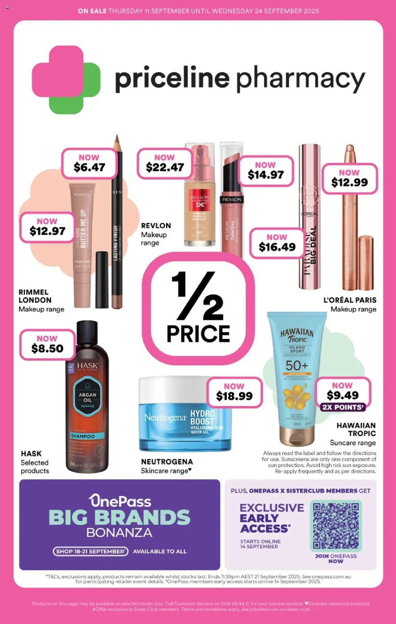 Priceline Pharmacy  Catalogue  - page 1- valid from 11/09/2025