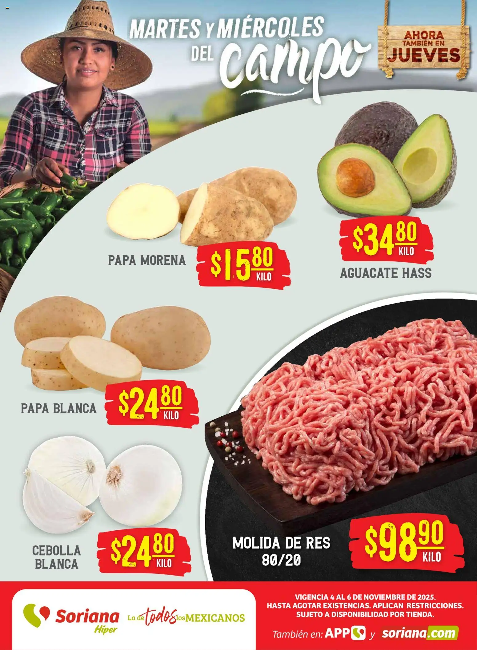 Soriana - Martes y Miércoles del Campo Híper: Tijuana, Mexicali, Ensenada, San Luis Río Colorado y Tecate - página 1- válido desde 04/11/2025