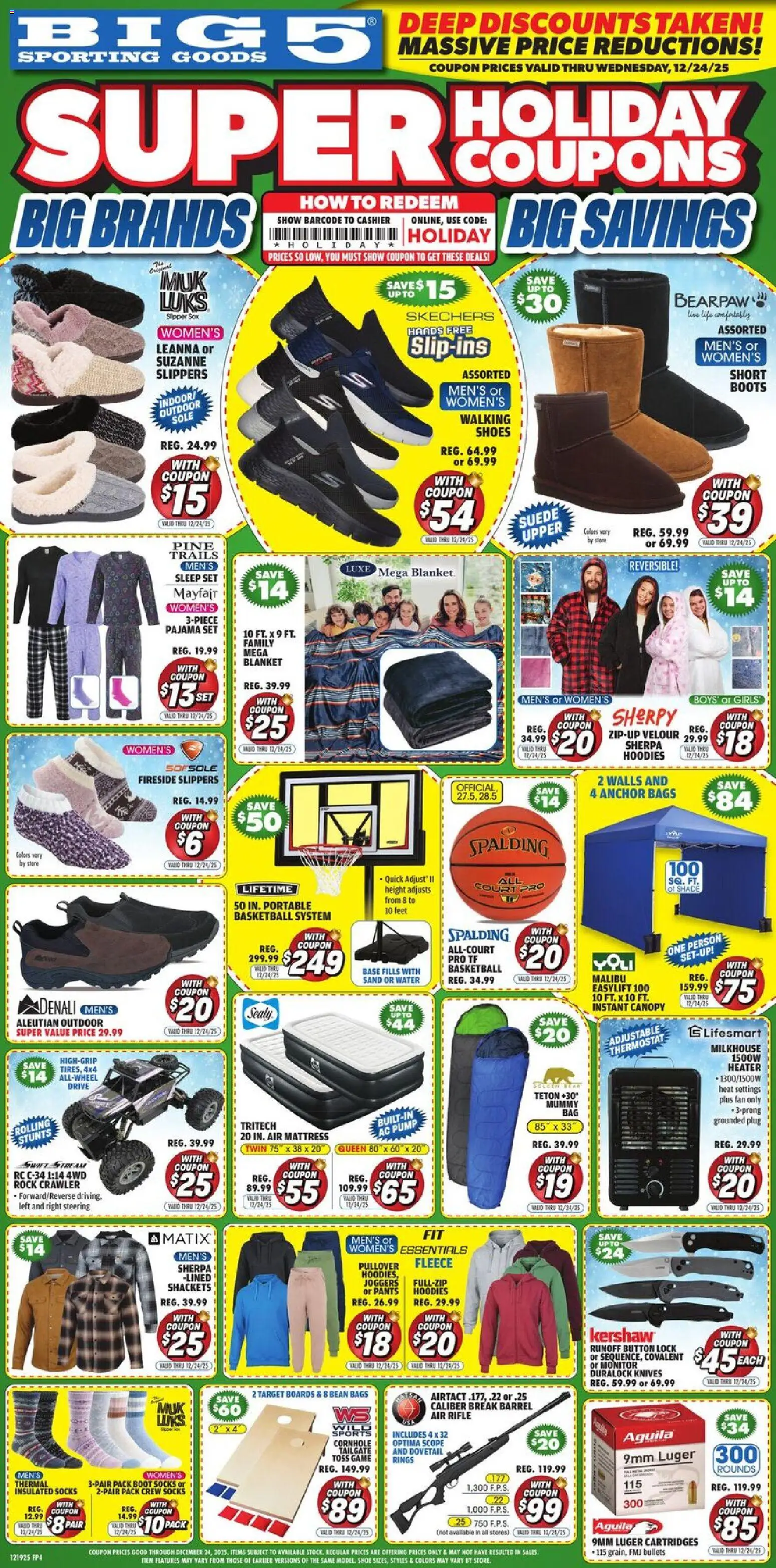 Big 5 Sporting Goods Weekly Ad - page 1- valid from 12/19/2025