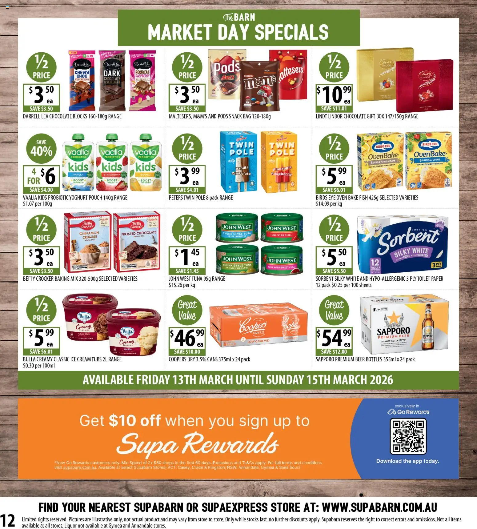 Supabarn catalogue  - page 12- valid from 11/03/2026