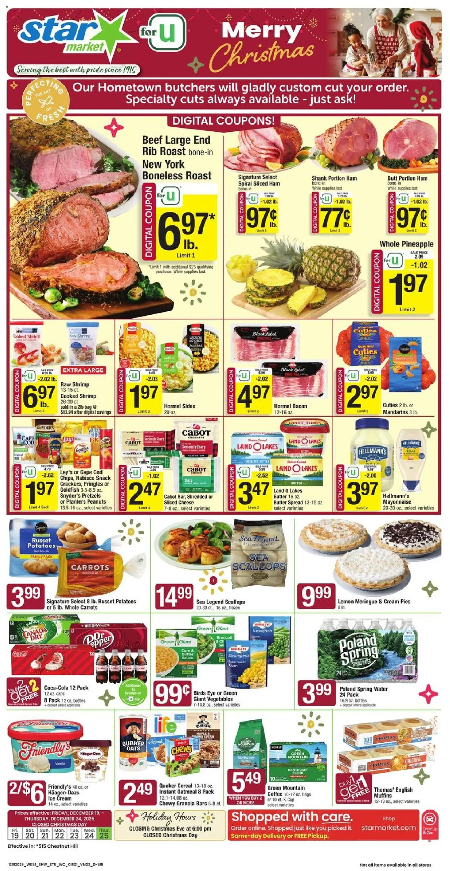 Star Market Weekly Ad - MA - page 1- valid from 12/19/2025
