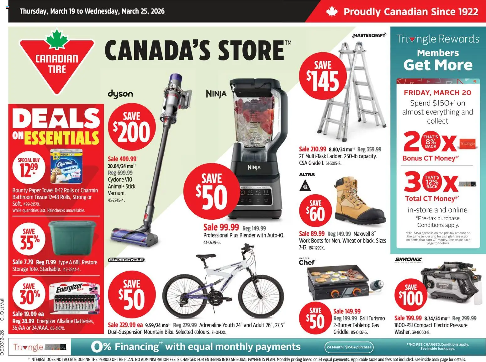 Canadian Tire weekly flyer - page 1- valid from Mar 19, 2026