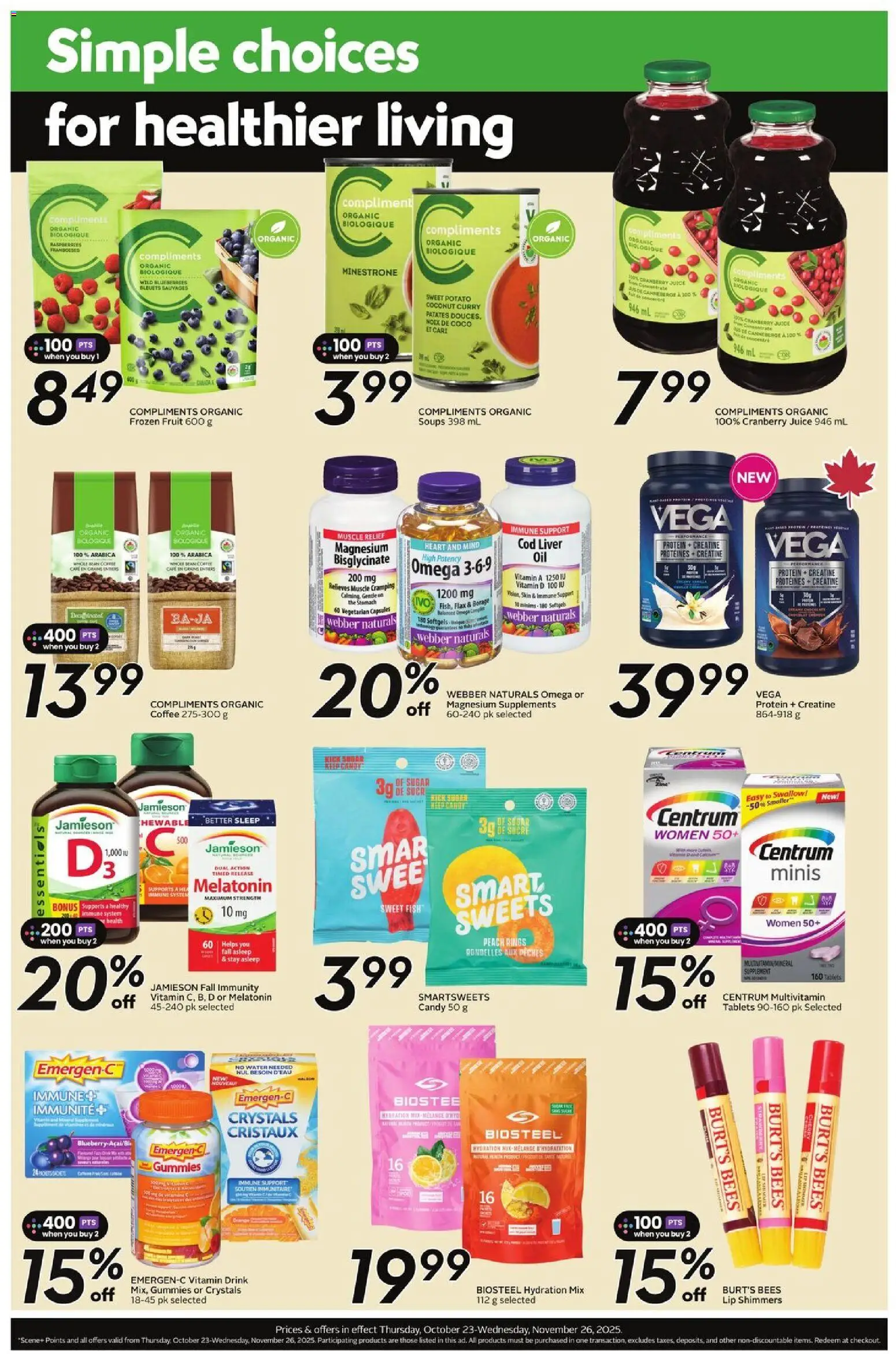 Sobeys - Natural and Wellness Booklet - page 2- valid from Oct 23, 2025