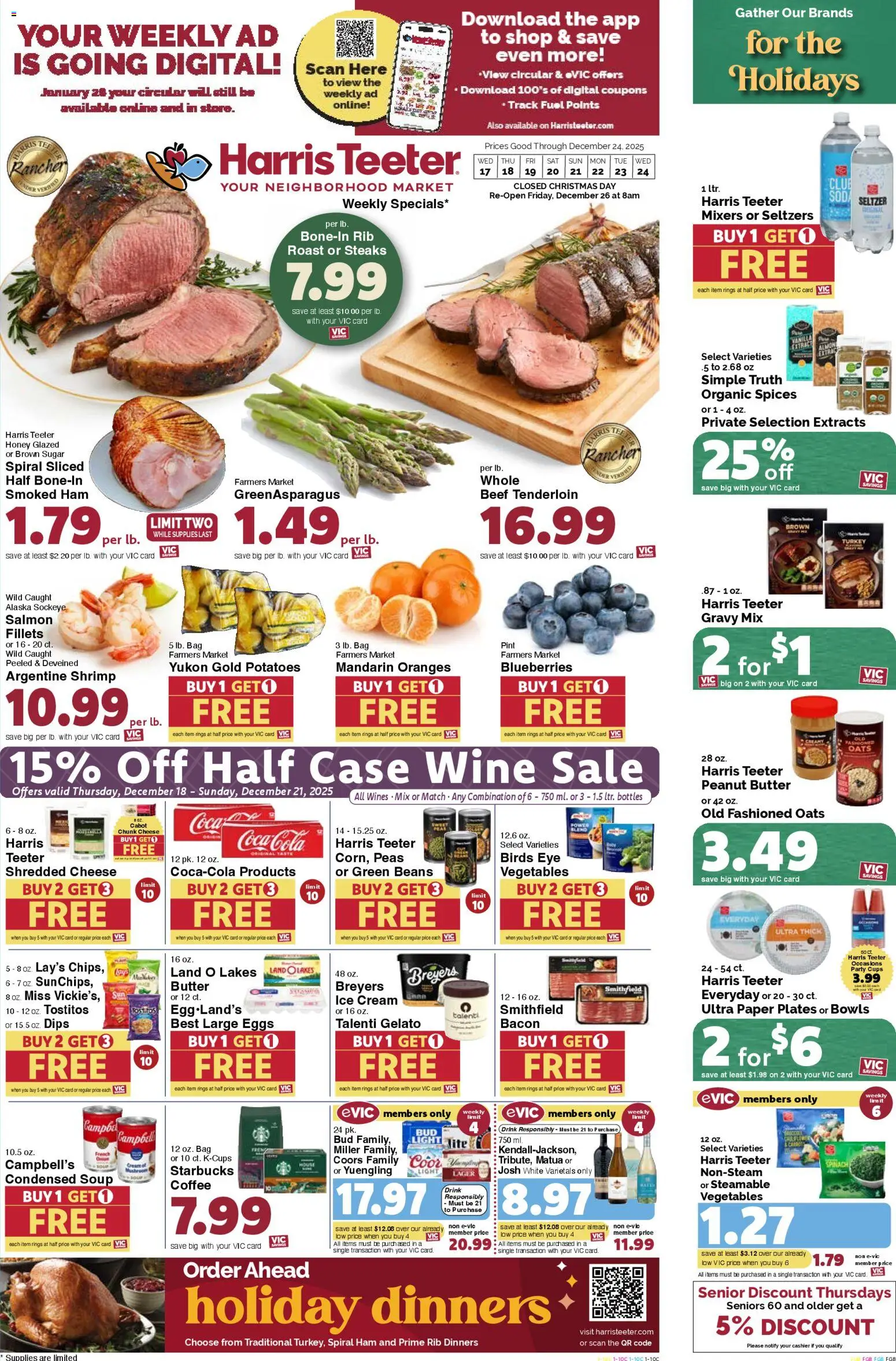 Harris Teeter Weekly Ad - NC - page 1- valid from 12/17/2025