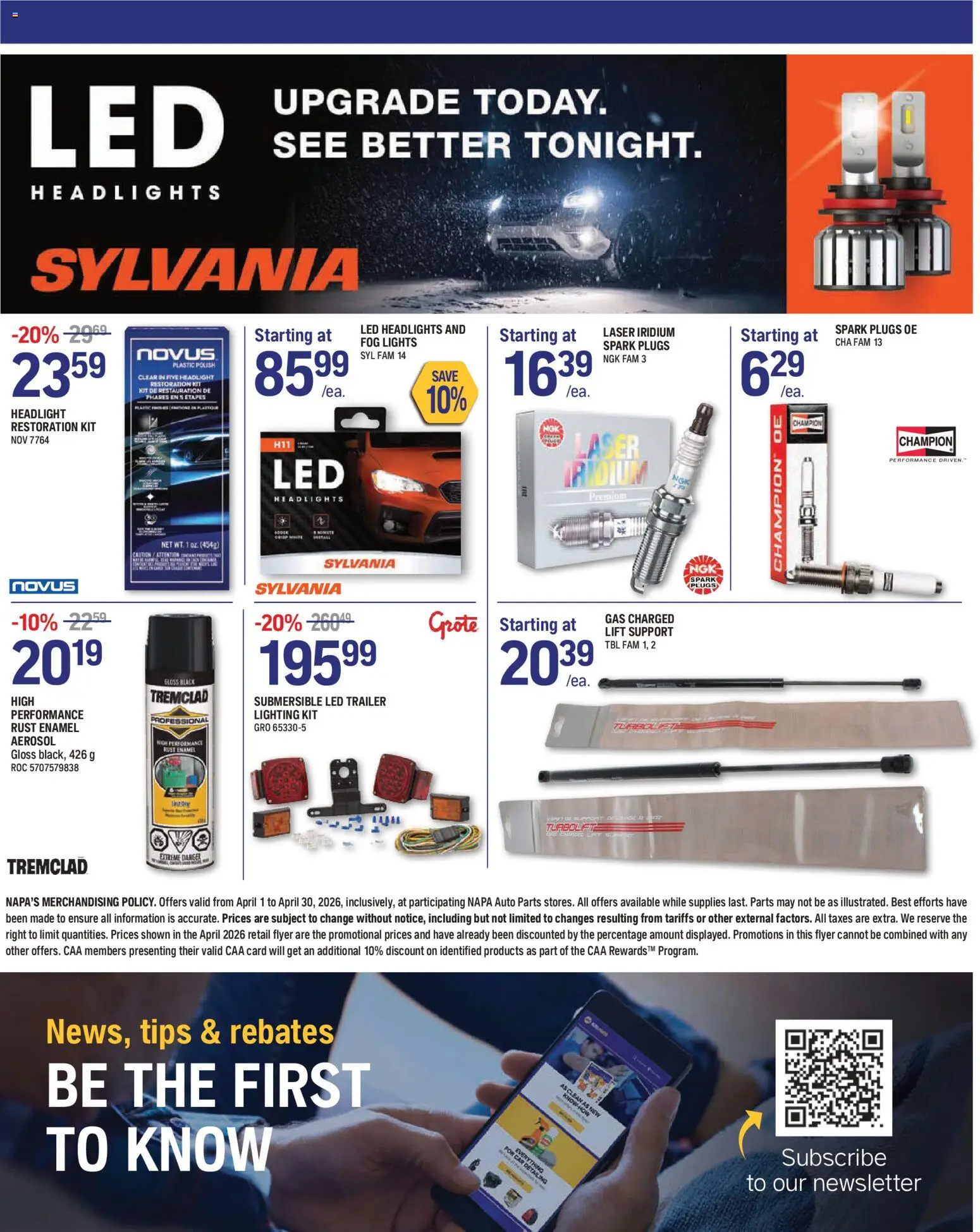 NAPA Auto Parts weekly flyer - page 8- valid from Apr 1, 2026