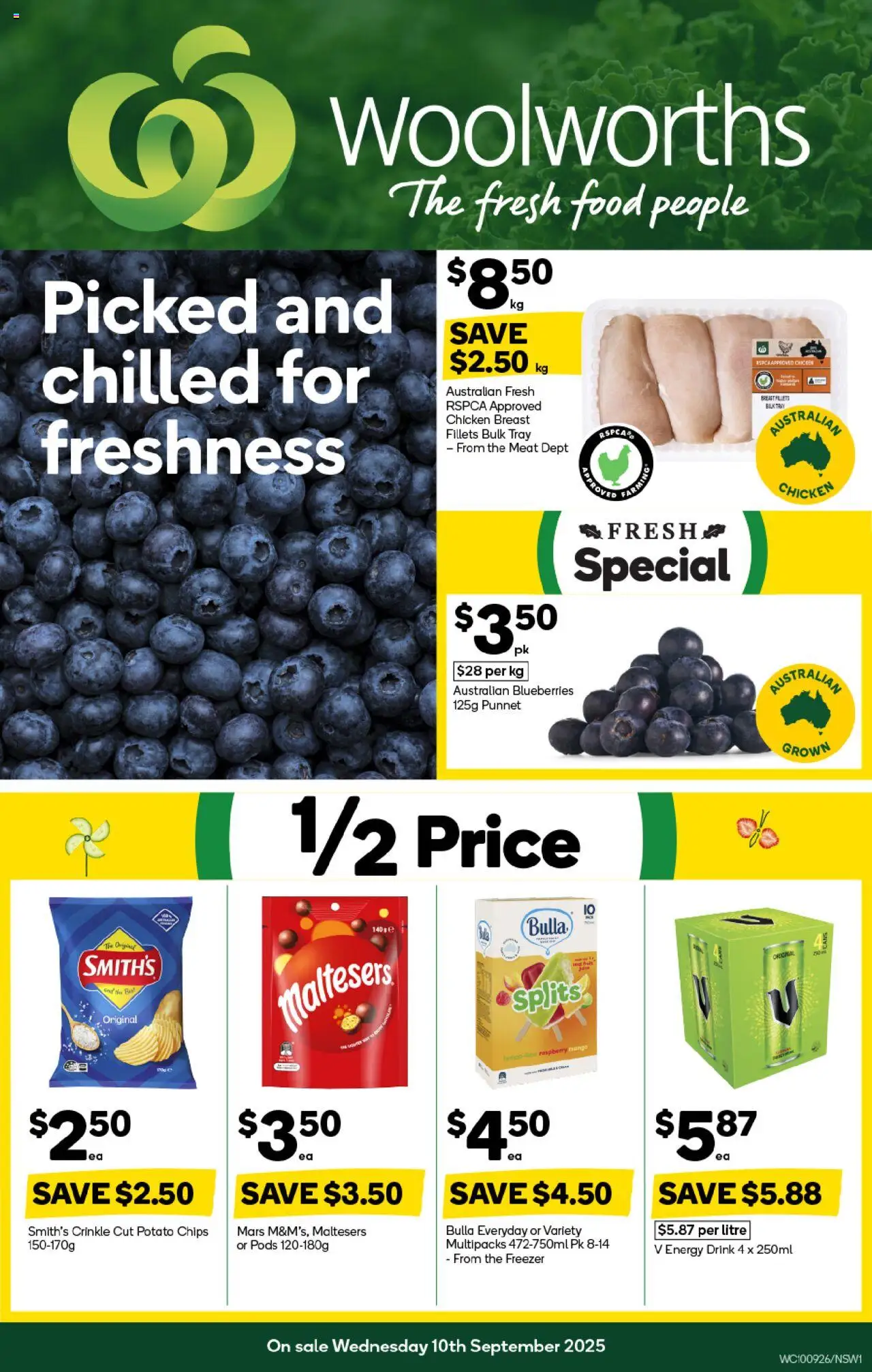 Weekly catalogue Woolworths NSW 10/09 - page 1- valid from 10/09/2025