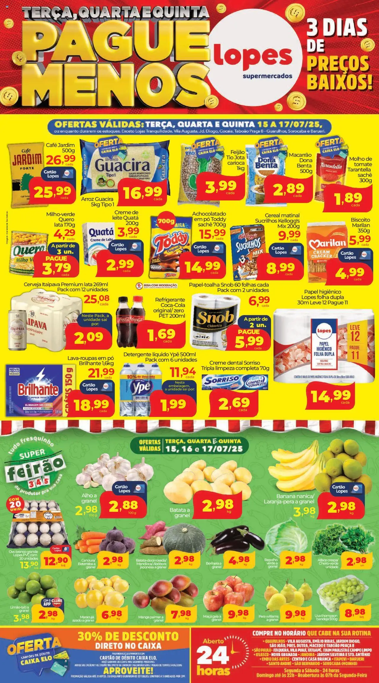 Lopes Supermercados - Ofertas da semana - página 1- válido a partir de 15/07/2025
