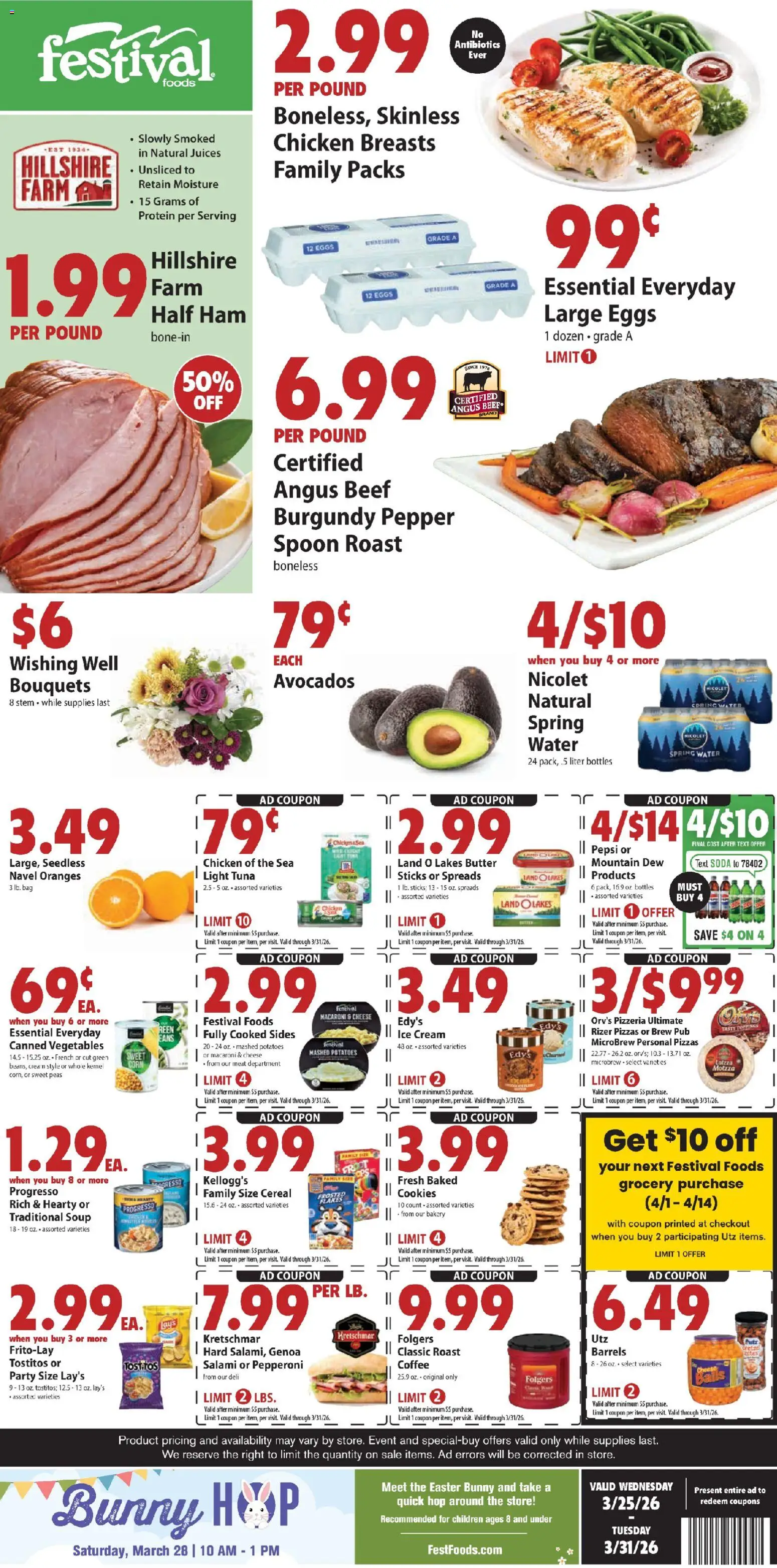 Festival Foods Weekly Ad - page 1- valid from 03/25/2026