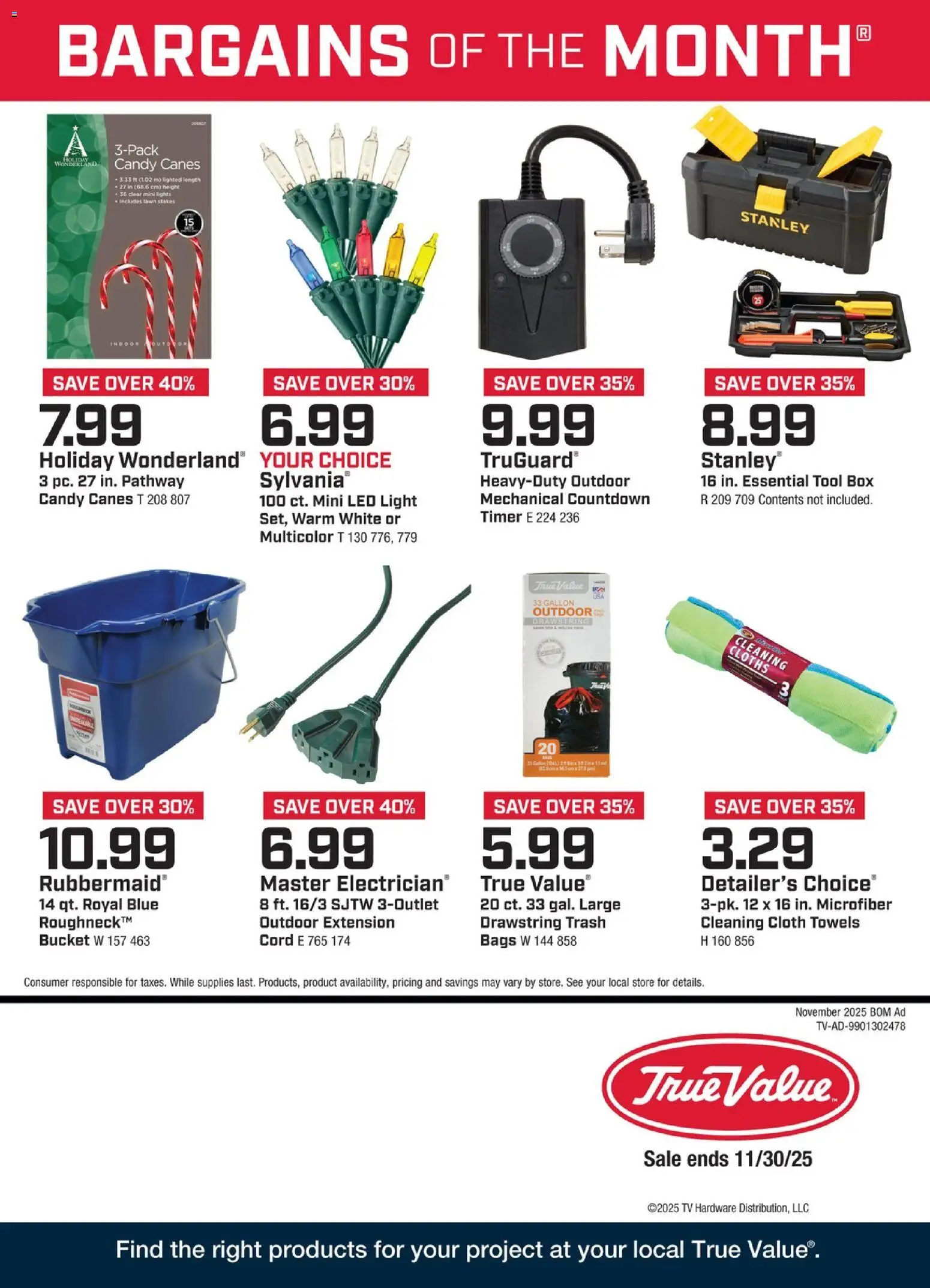 True Value - November Bargains of the Month - page 1- valid from 11/01/2025