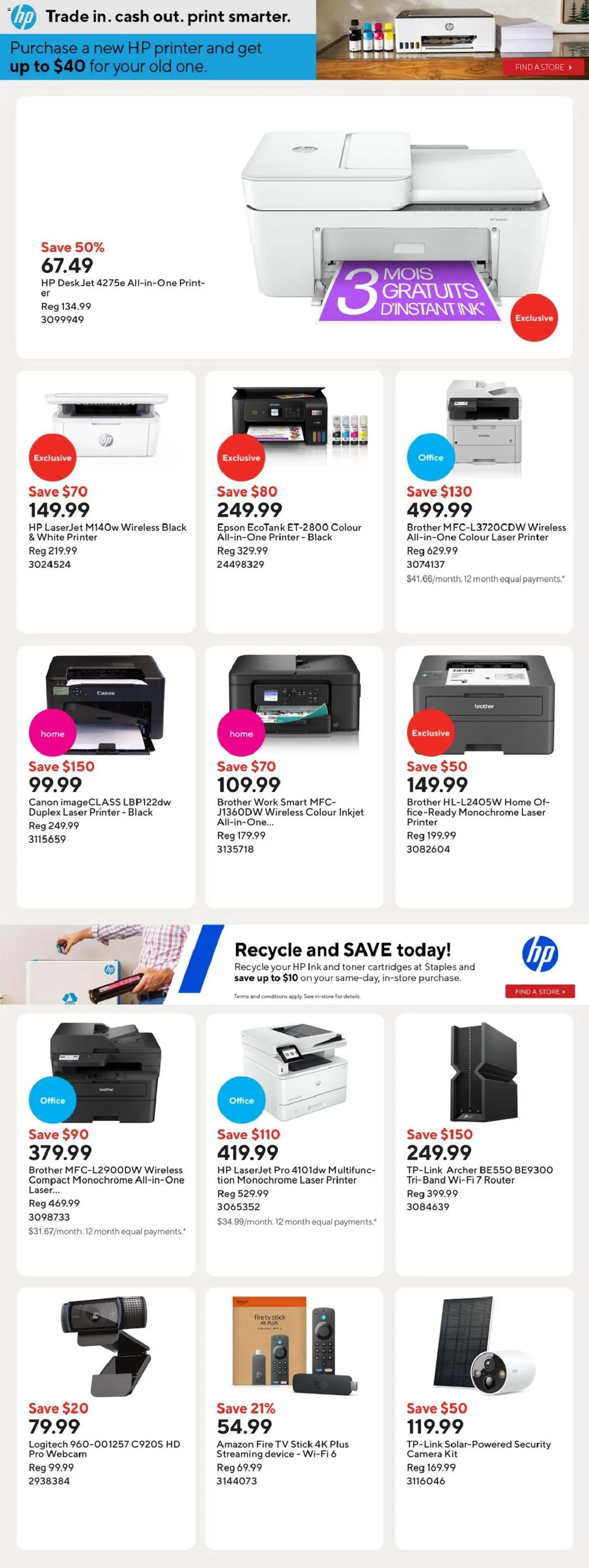 Staples weekly flyer / circulaire - page 12- valid from Jan 9, 2026