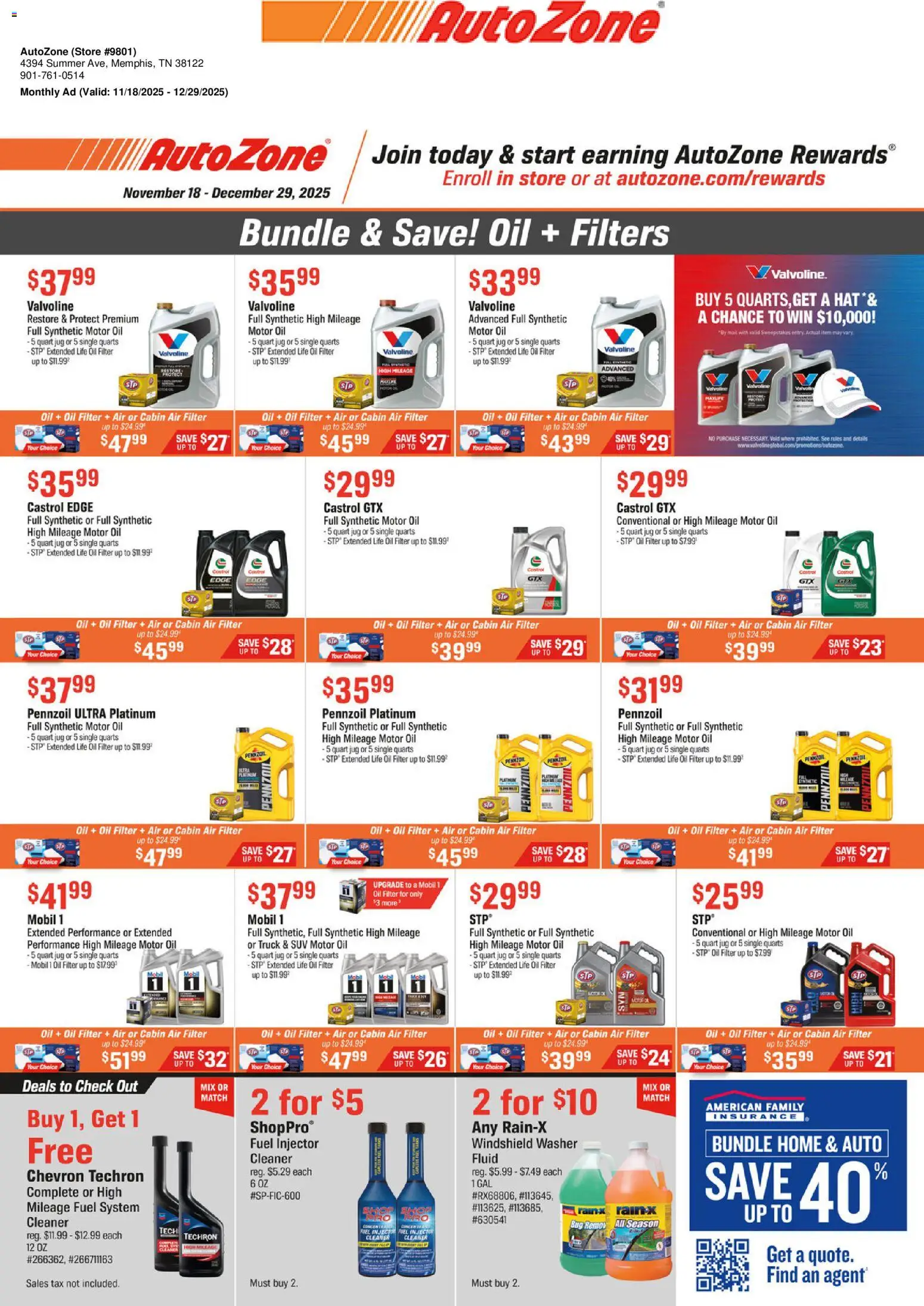 AutoZone catálogo Bundle & Save  - página 1- válido desde 18/11/2025