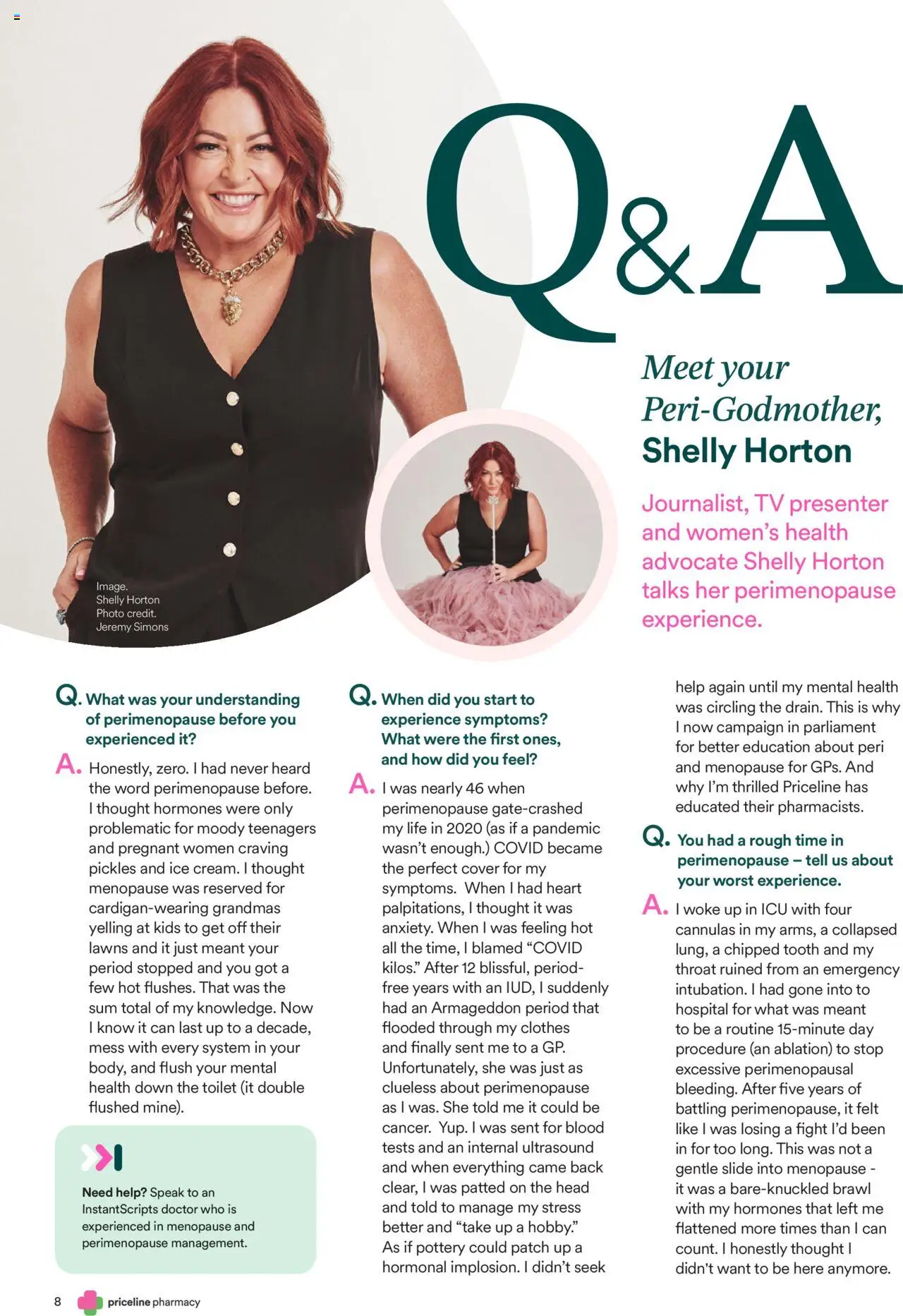 Priceline Pharmacy Anything Menopause Magazine - page 8- valid from 02/10/2025