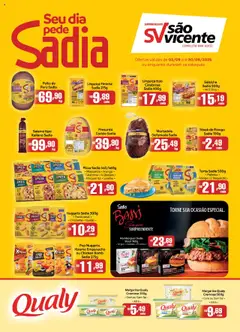 Pré-visualização Supermercados São Vicente - Ofertas Sadia válida a partir de 03/09/2025